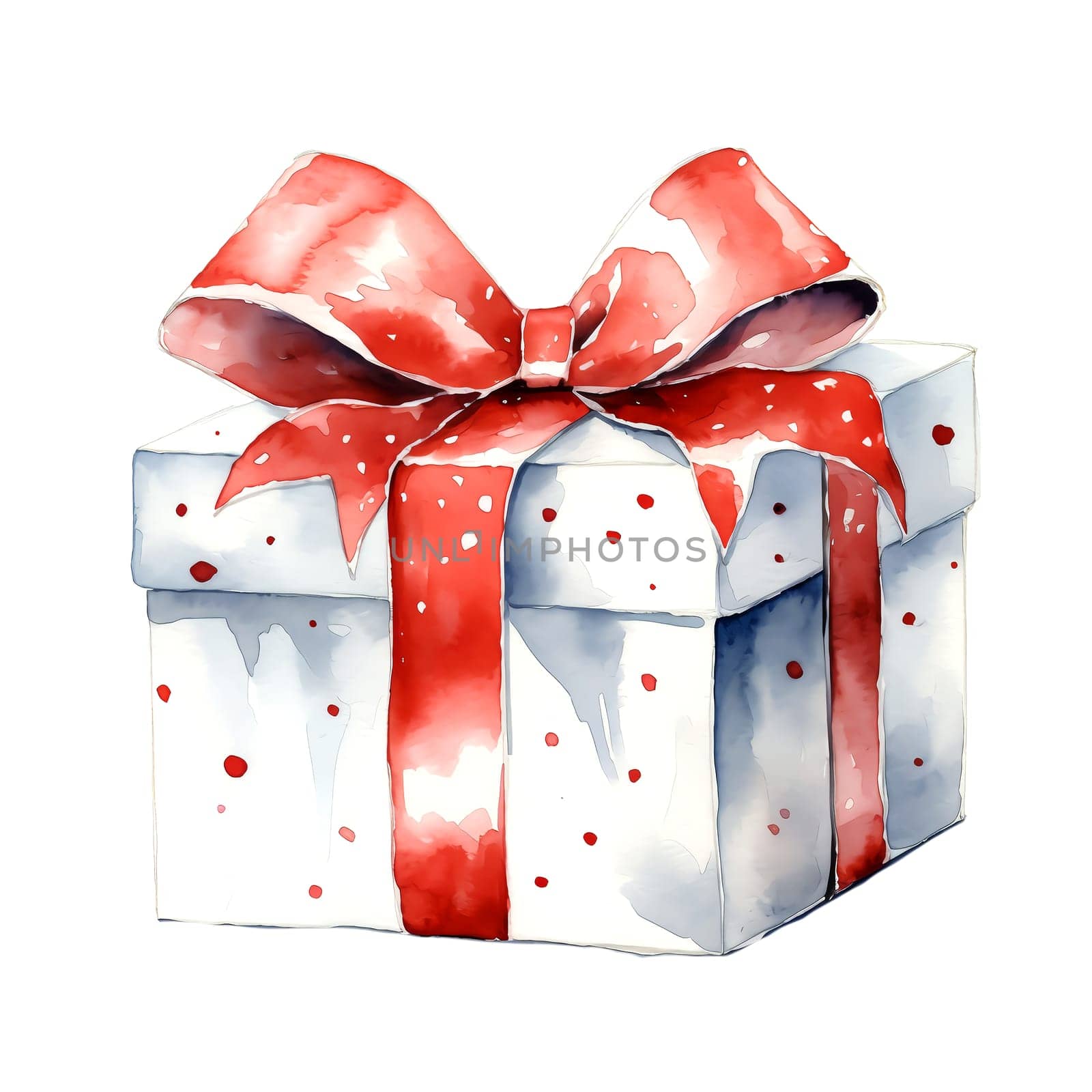 Watercolor Christmas Gifts. Clipart is a great choice for creating cards, invitations, party supplies and decorations. AI generated.