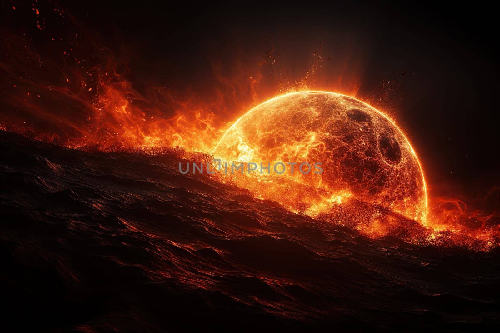 Fantastic view of the sun in space.