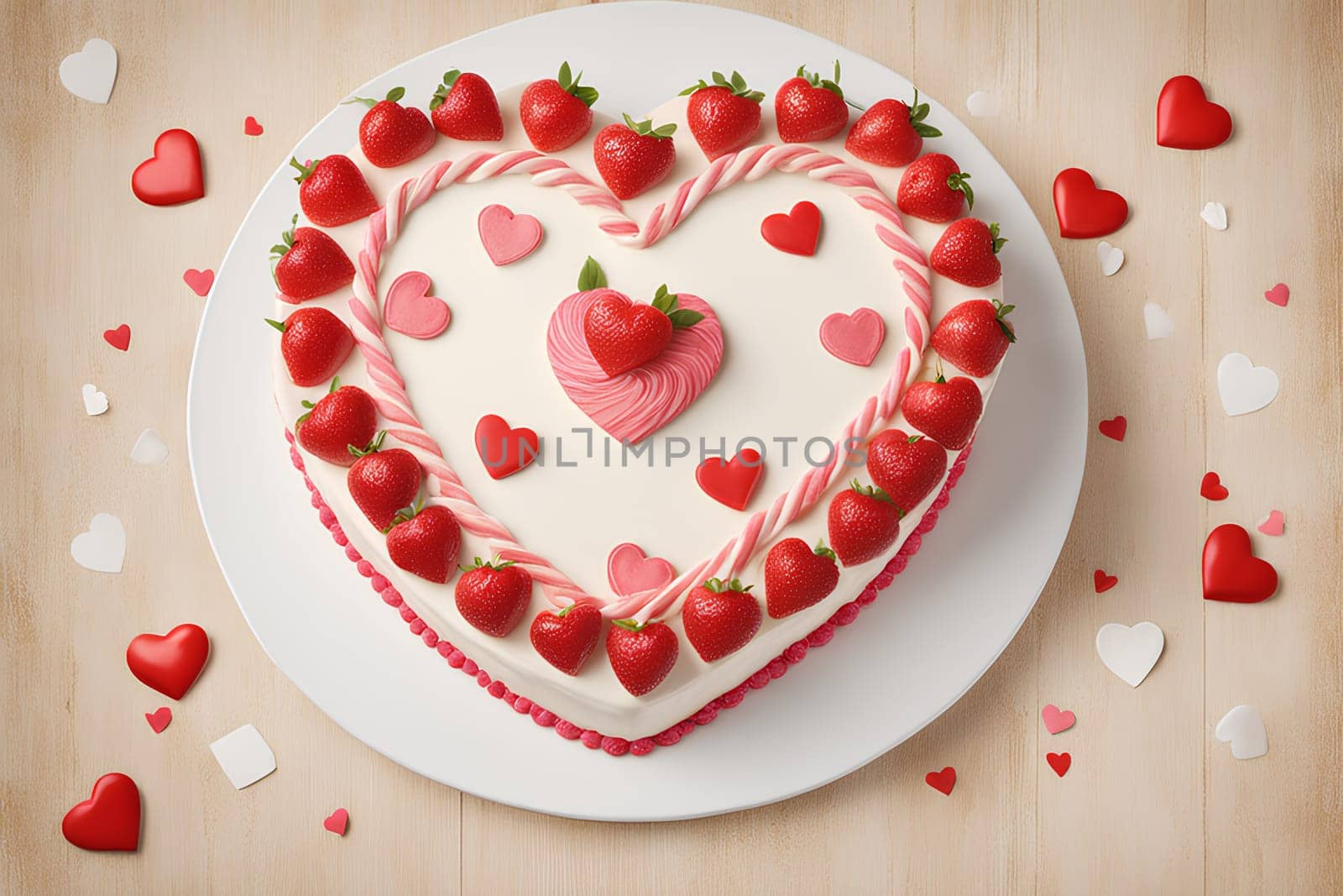 Heart-shaped mousse cake for Valentine's Day. by Annu1tochka