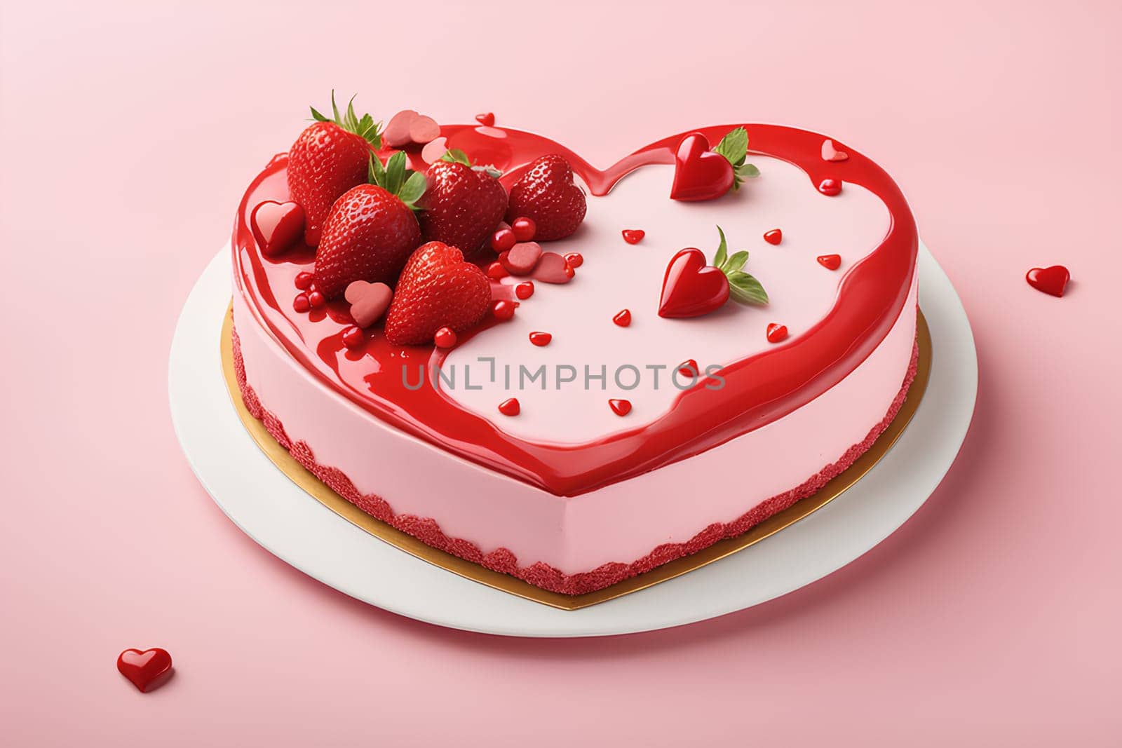 Heart-shaped mousse cake for Valentine's Day. by Annu1tochka