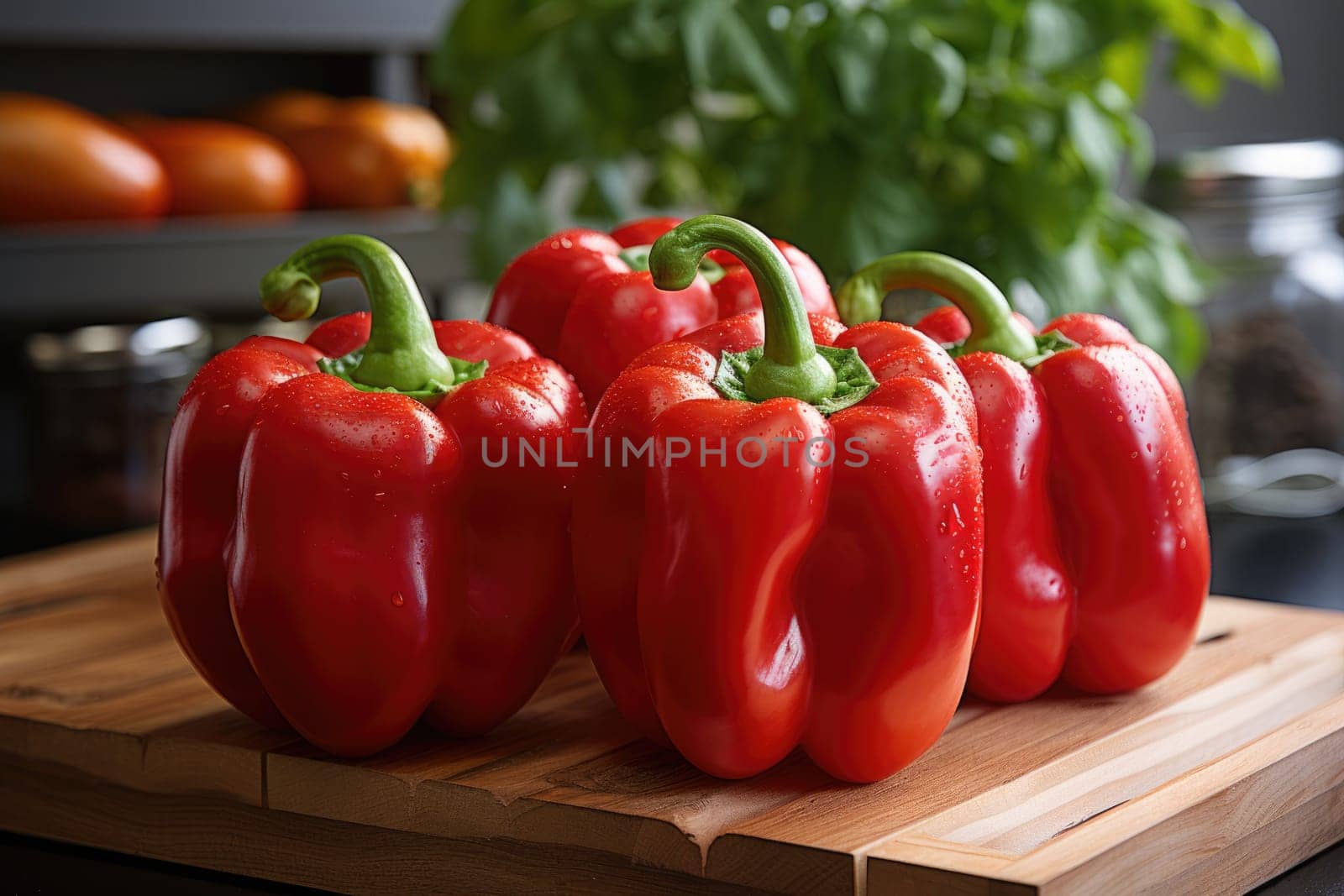 watercolor bell peppers isolated on white , AI Generated by Desperada