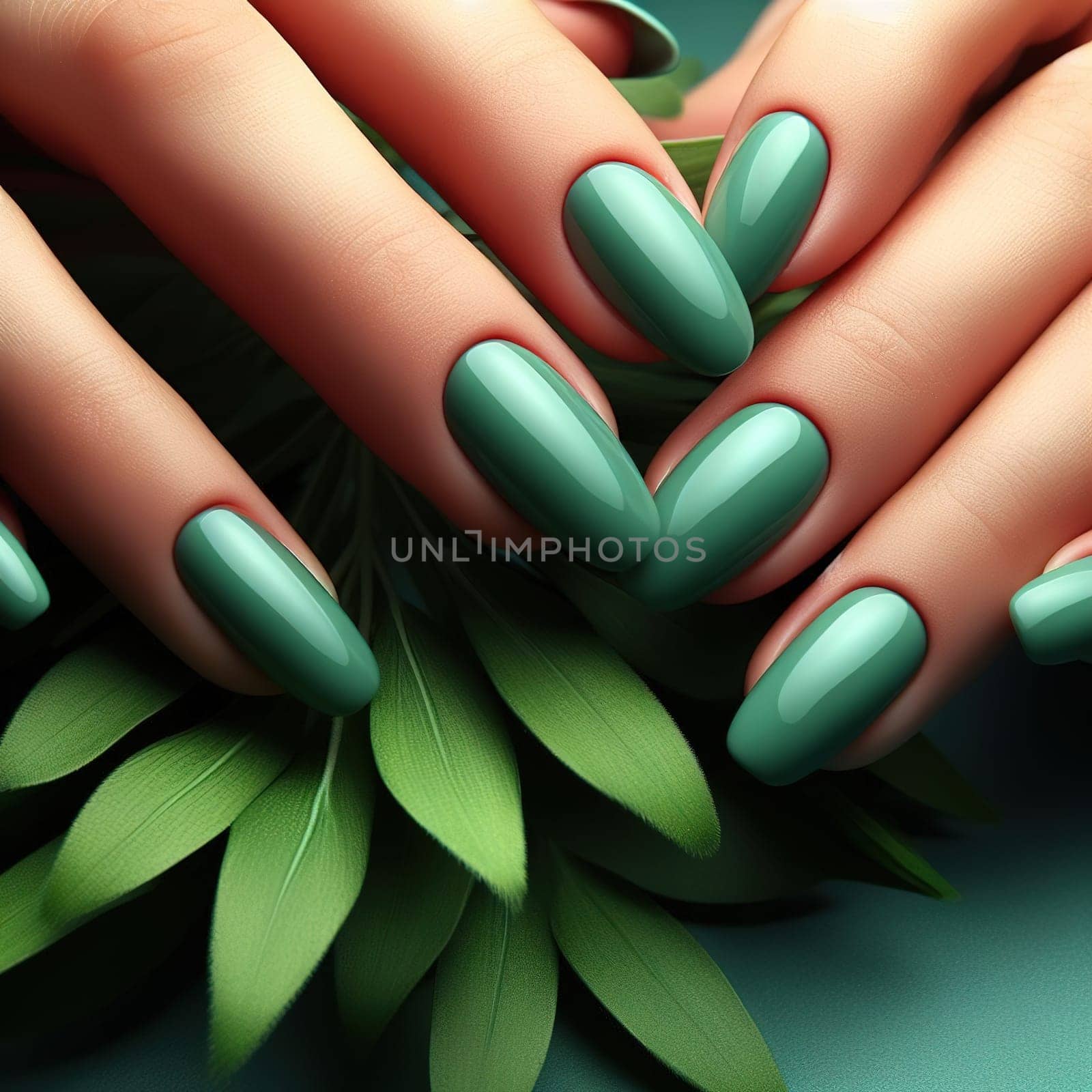 Interesting illustration on the theme of healthy and beautiful nails. High quality photo