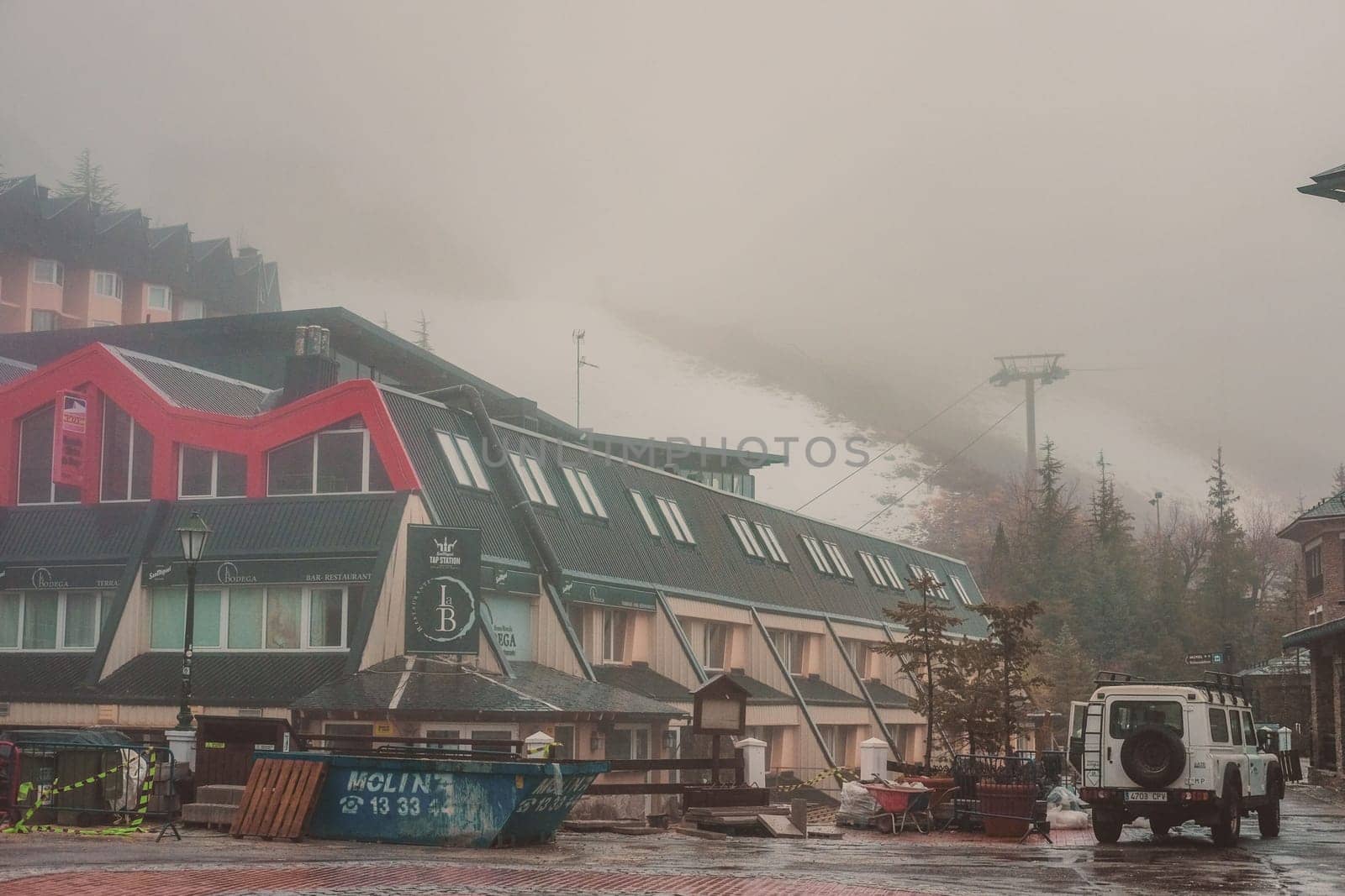 Ski resort in mountains of Spain, Sierra Nevada