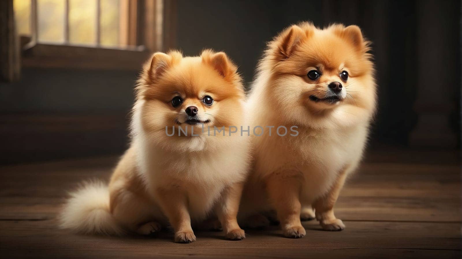 Pomeranian Spitz dog cute lovely pose smiling fluffy Pomerania spitz with rounded face, very happy good for background content