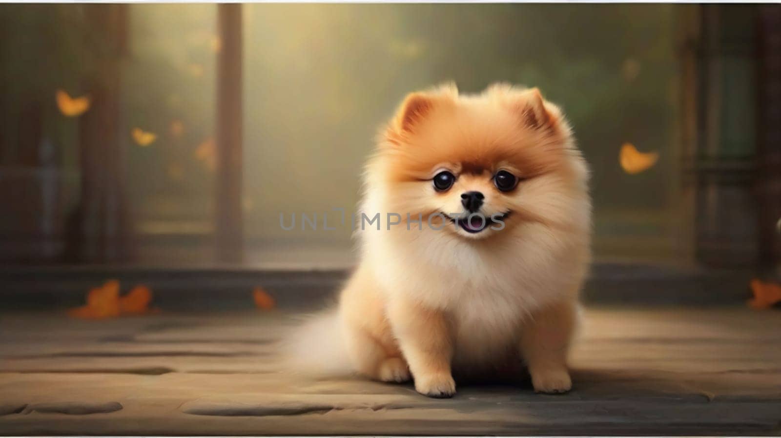 Pomeranian Spitz dog cute lovely pose smiling fluffy Pomerania spitz with rounded face, very happy good for background content