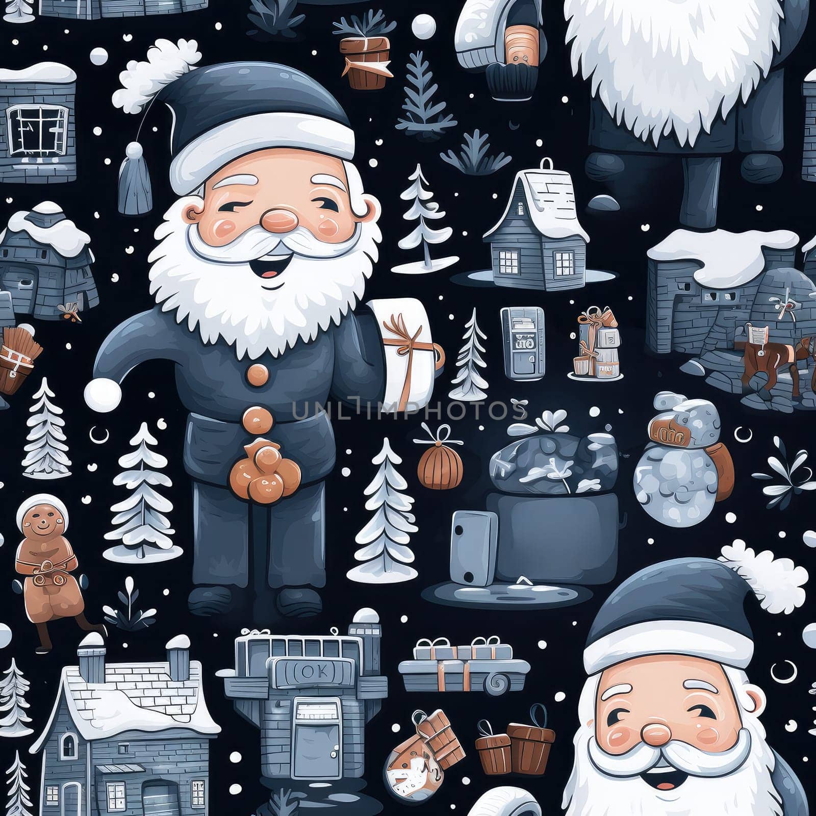 Christmas decorative seamless background. Template for fabric, wrapping paper, web, etc.
