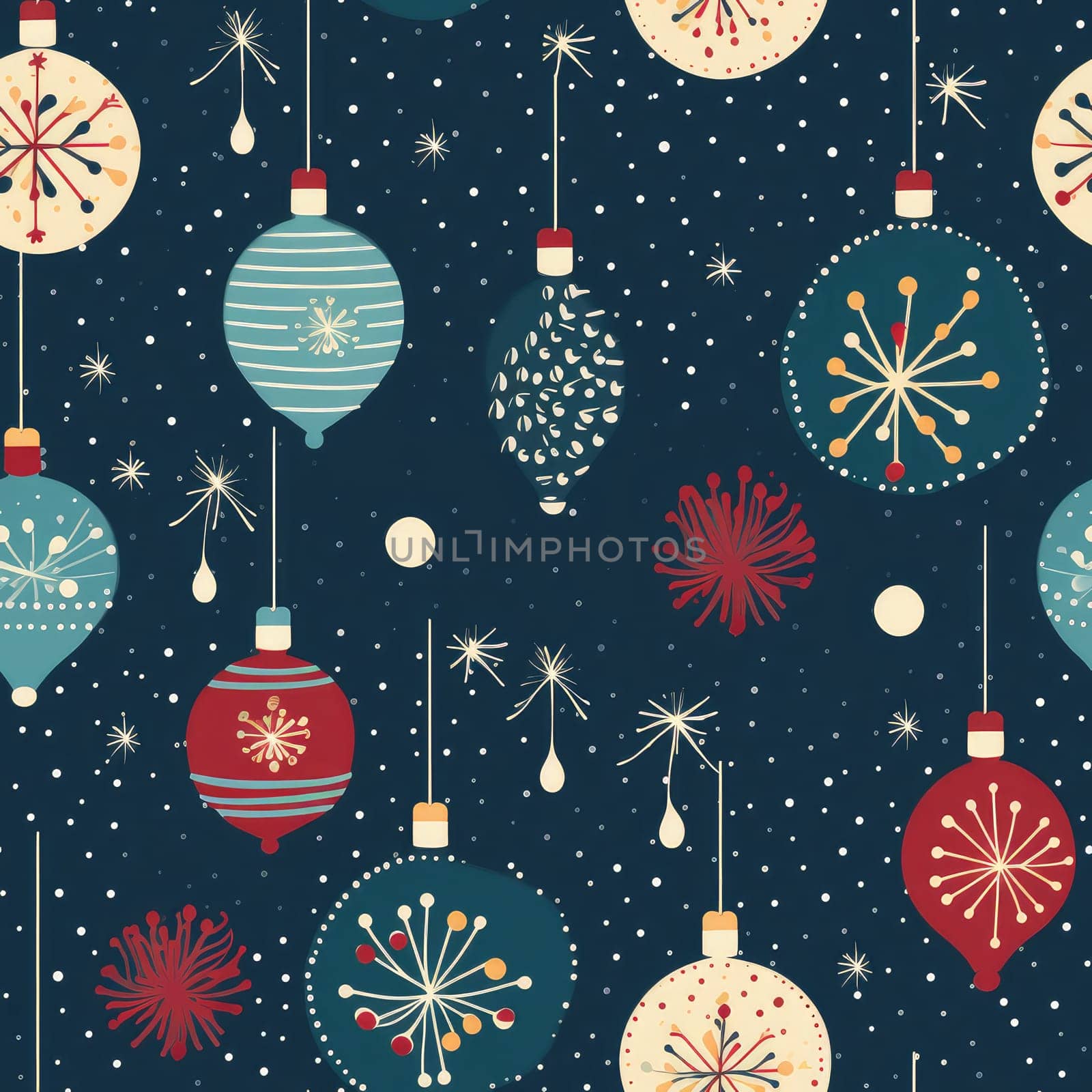 Christmas decorative seamless background. Template for fabric, wrapping paper, web, etc.