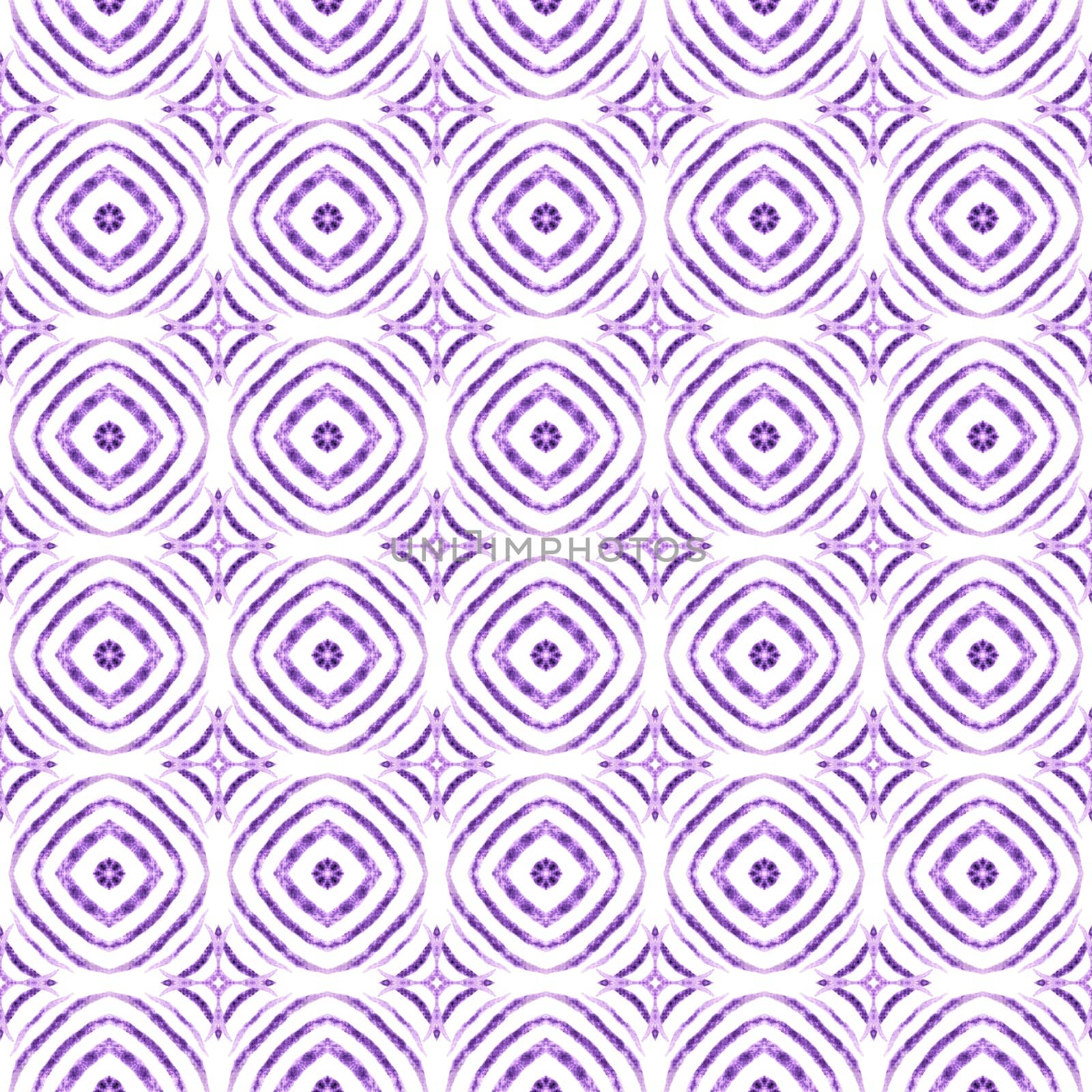 Chevron watercolor pattern. Purple lovely boho chic summer design. Textile ready ecstatic print, swimwear fabric, wallpaper, wrapping. Green geometric chevron watercolor border.