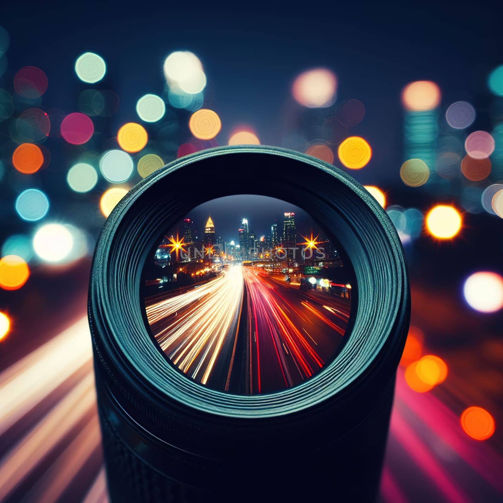 High aperture lens blur (bokeh). High quality illustration