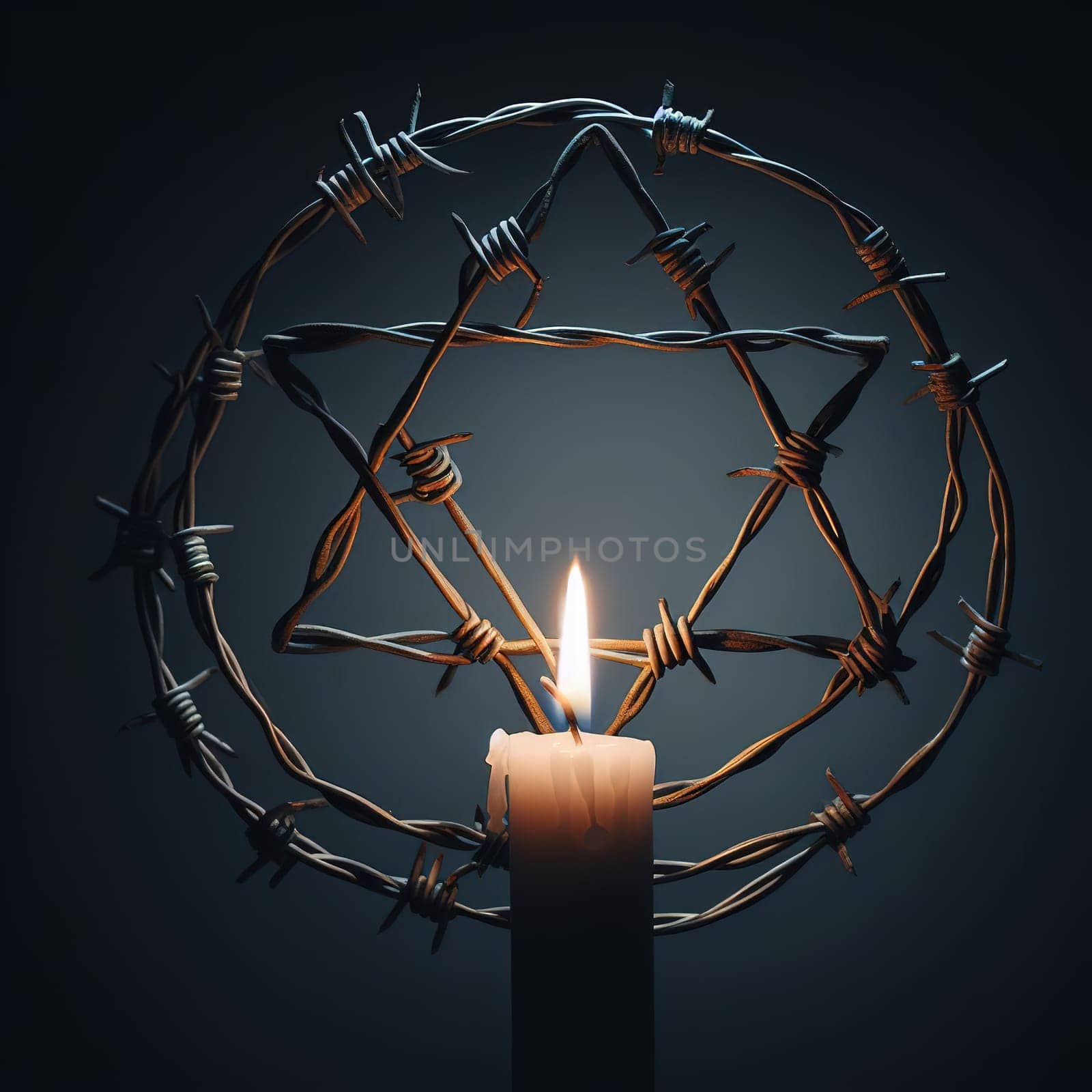 Illustration on the theme International Holocaust Remembrance Day. Genarative AI. High quality photo