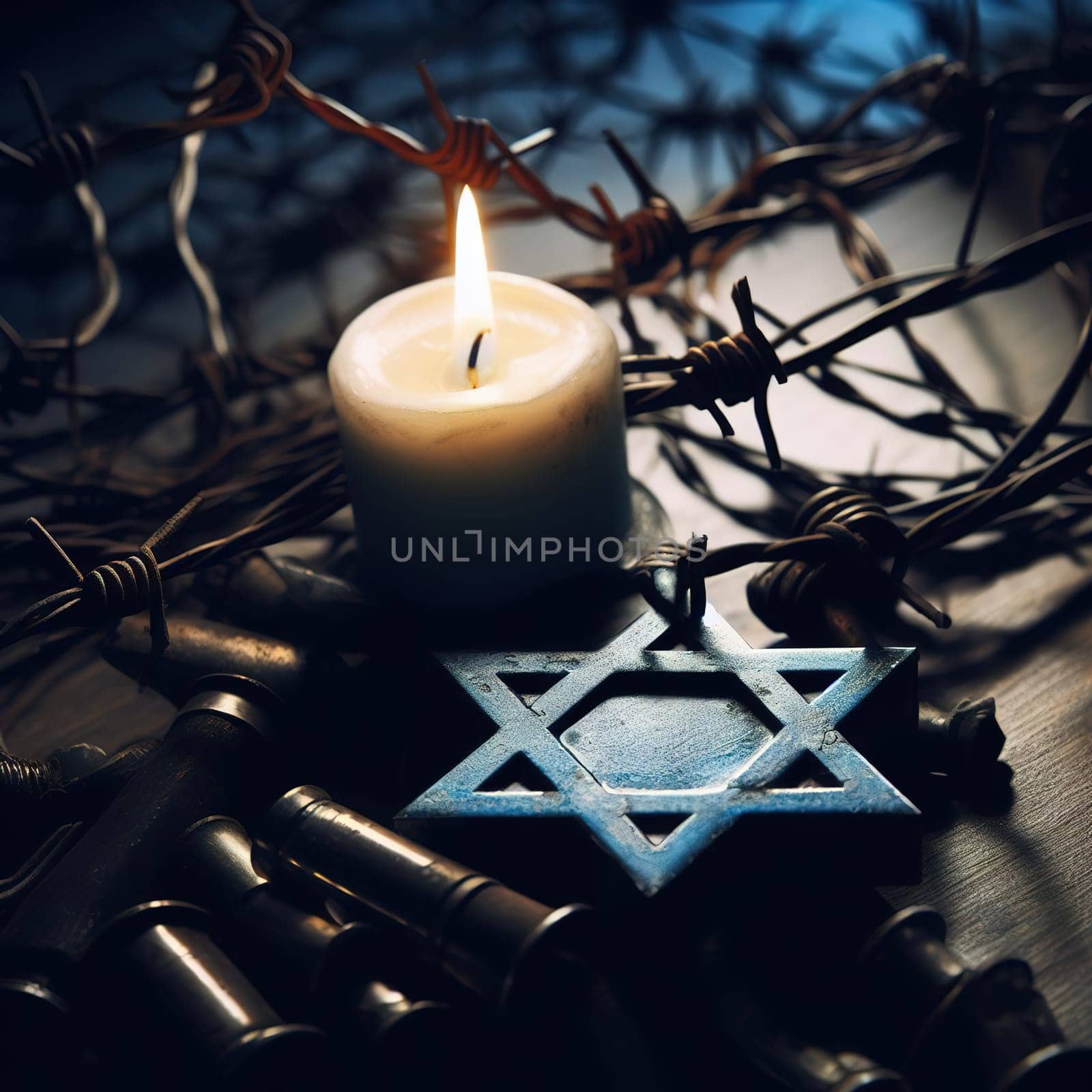 Illustration on the theme International Holocaust Remembrance Day. Genarative AI. High quality photo