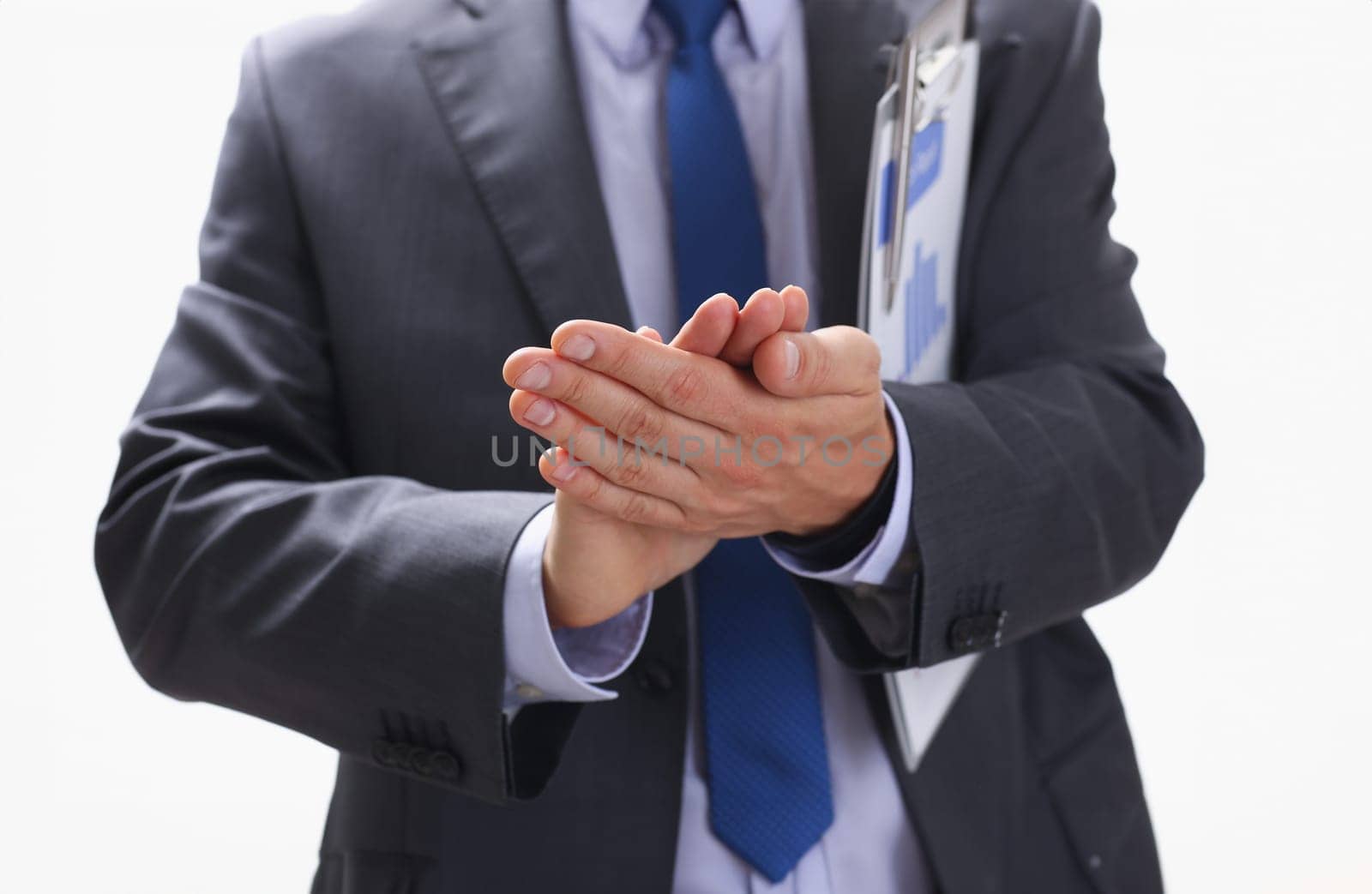 The businessman applauds at a seminar to the lecturer who has perfectly acted and has presented correctly desirable information for promotion of business of a certain direction of increase of sales.