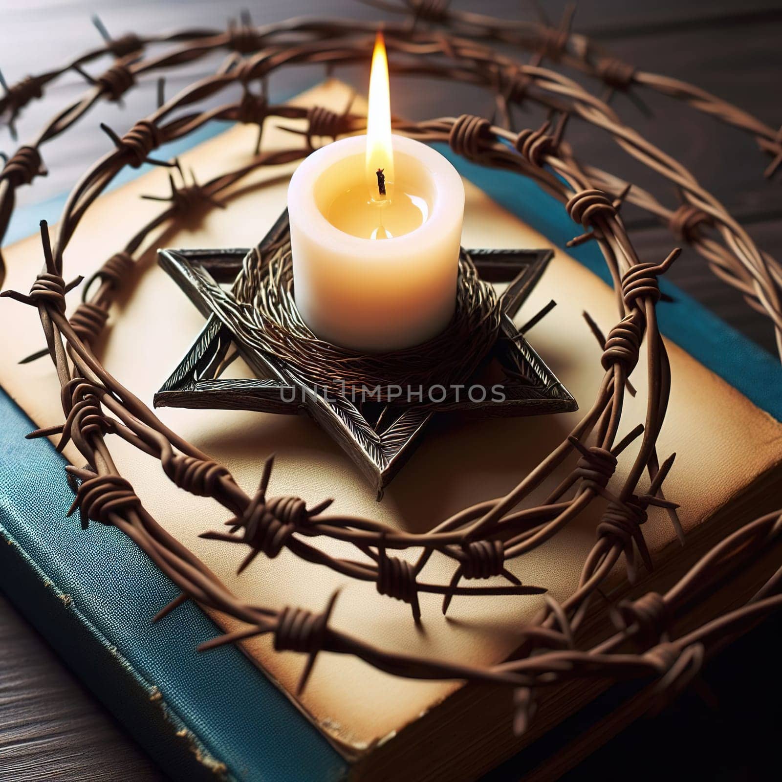 Illustration on the theme International Holocaust Remembrance Day. Genarative AI. High quality photo