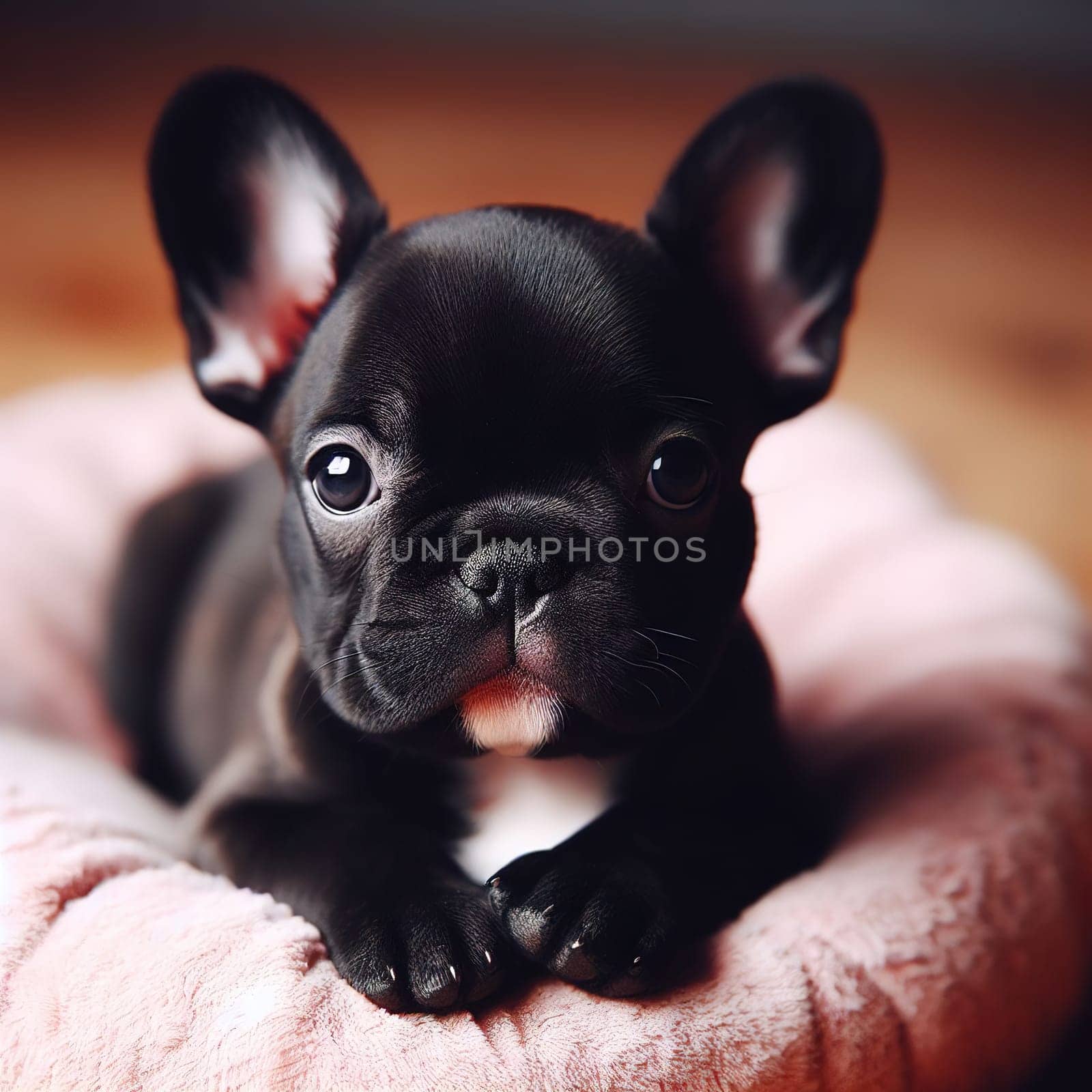 Illustration on the theme of a cute puppy dog. Generative AI. High quality illustration