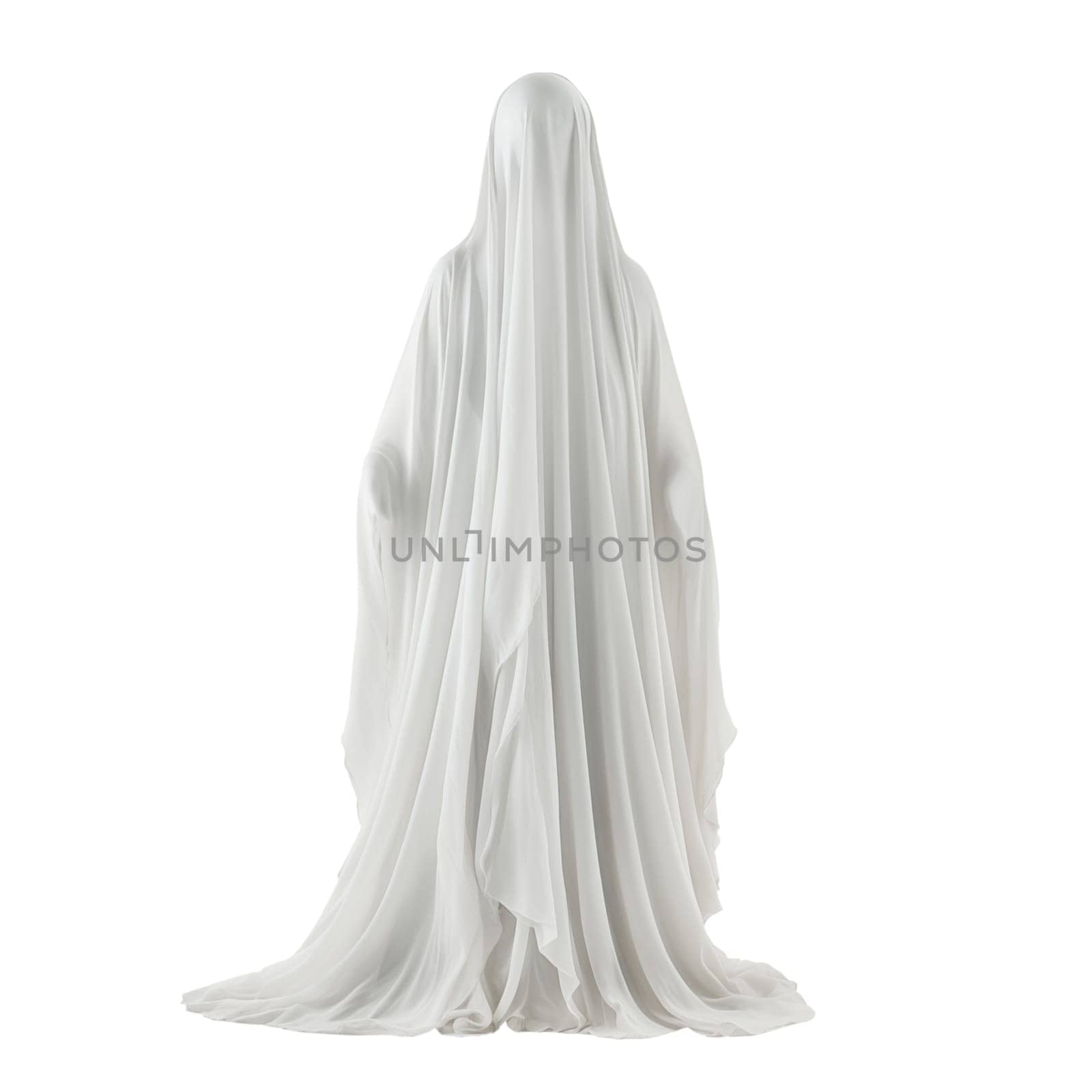 Ghost cut out on a transparent background. A ghost on a transparent background in PNG format for inserting into a design or project. High quality photo