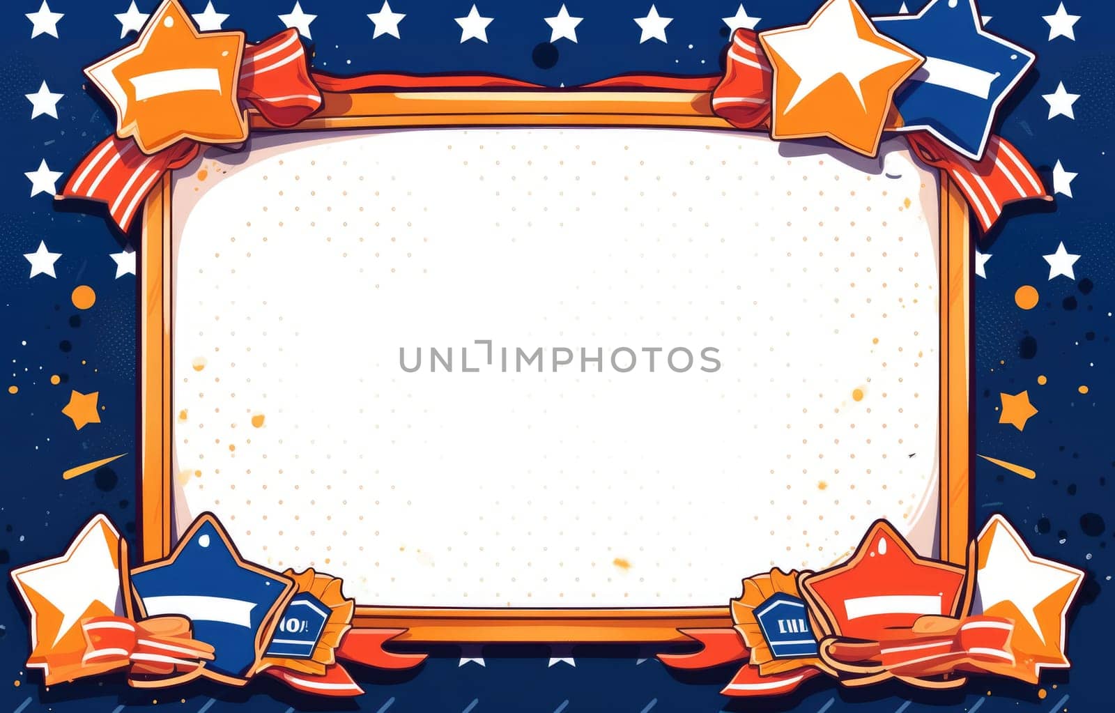 Color abstract cartoon background or children playground banner design element. overlay colorful spotty pattern of geometric shape, line and dot in trendy Memphis animation.