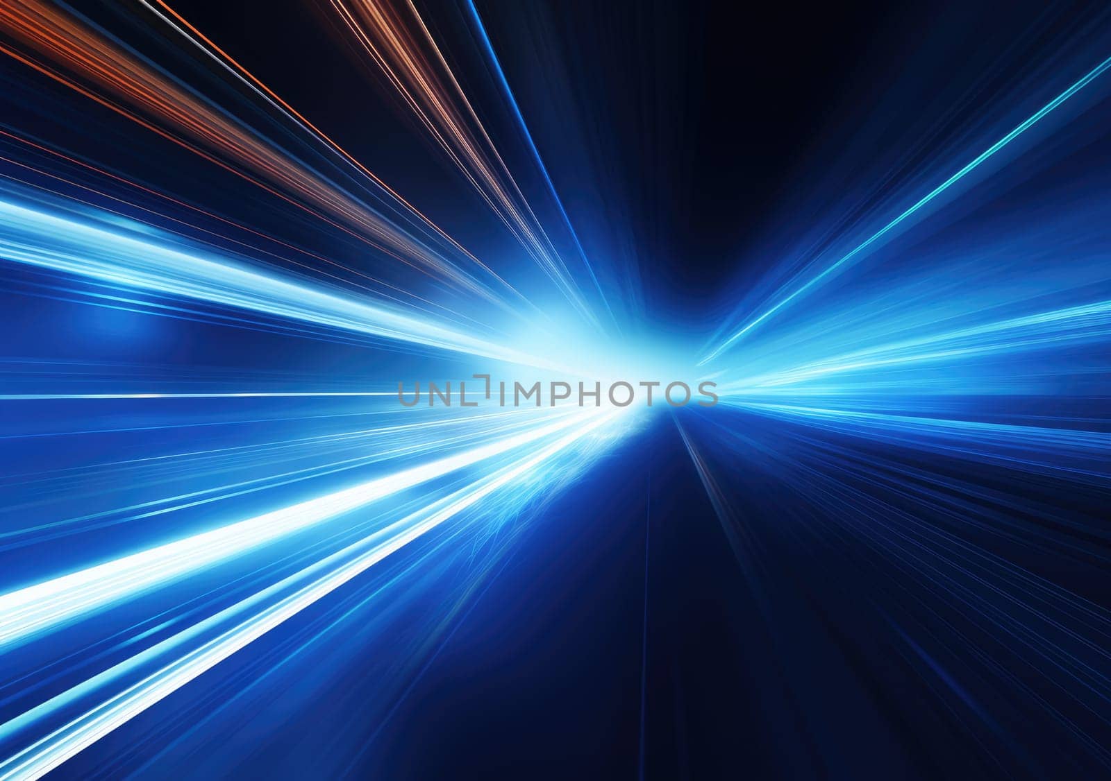 High speed. Abstract technology background concept.Speed movement pattern and motion blur over dark blue background by PeaceYAY