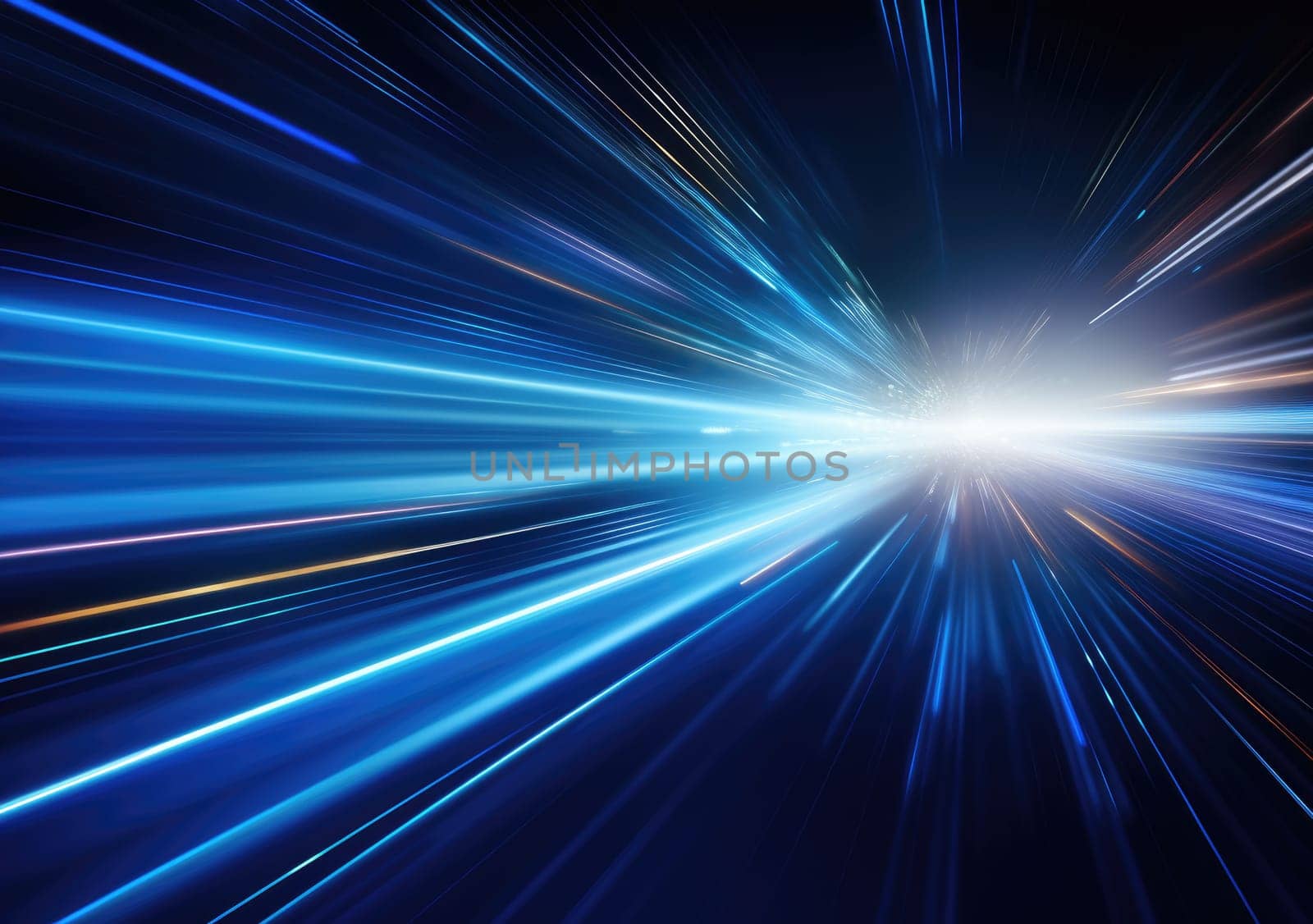 High speed. Abstract technology background concept.Speed movement pattern and motion blur over dark blue background by PeaceYAY