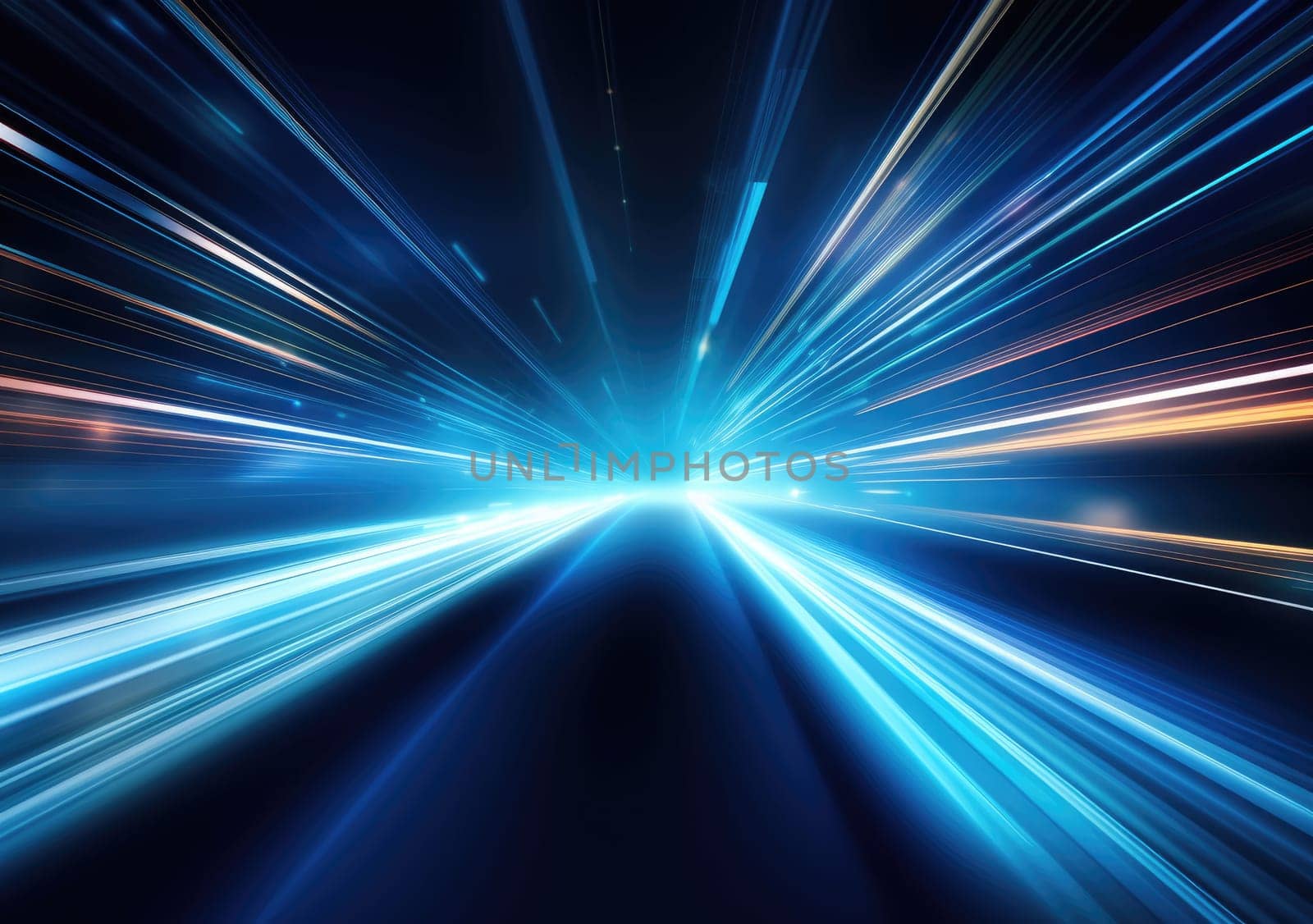 High speed. Abstract technology background concept.Speed movement pattern and motion blur over dark blue background.