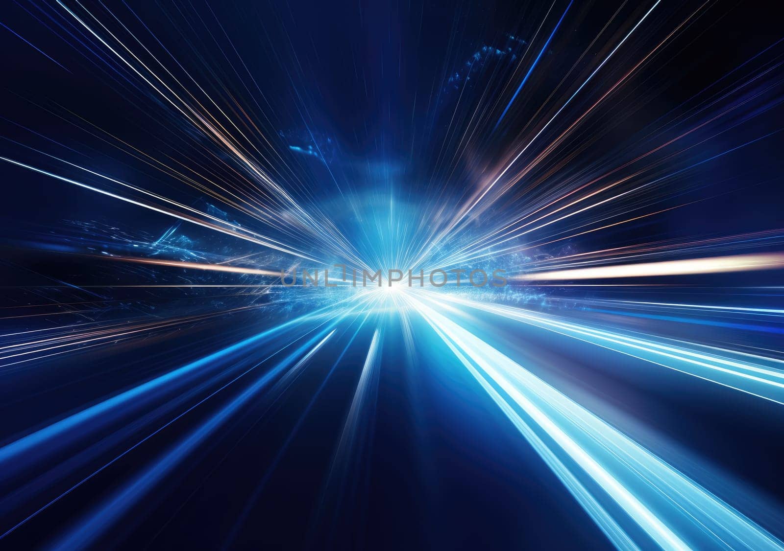 High speed. Abstract technology background concept.Speed movement pattern and motion blur over dark blue background.