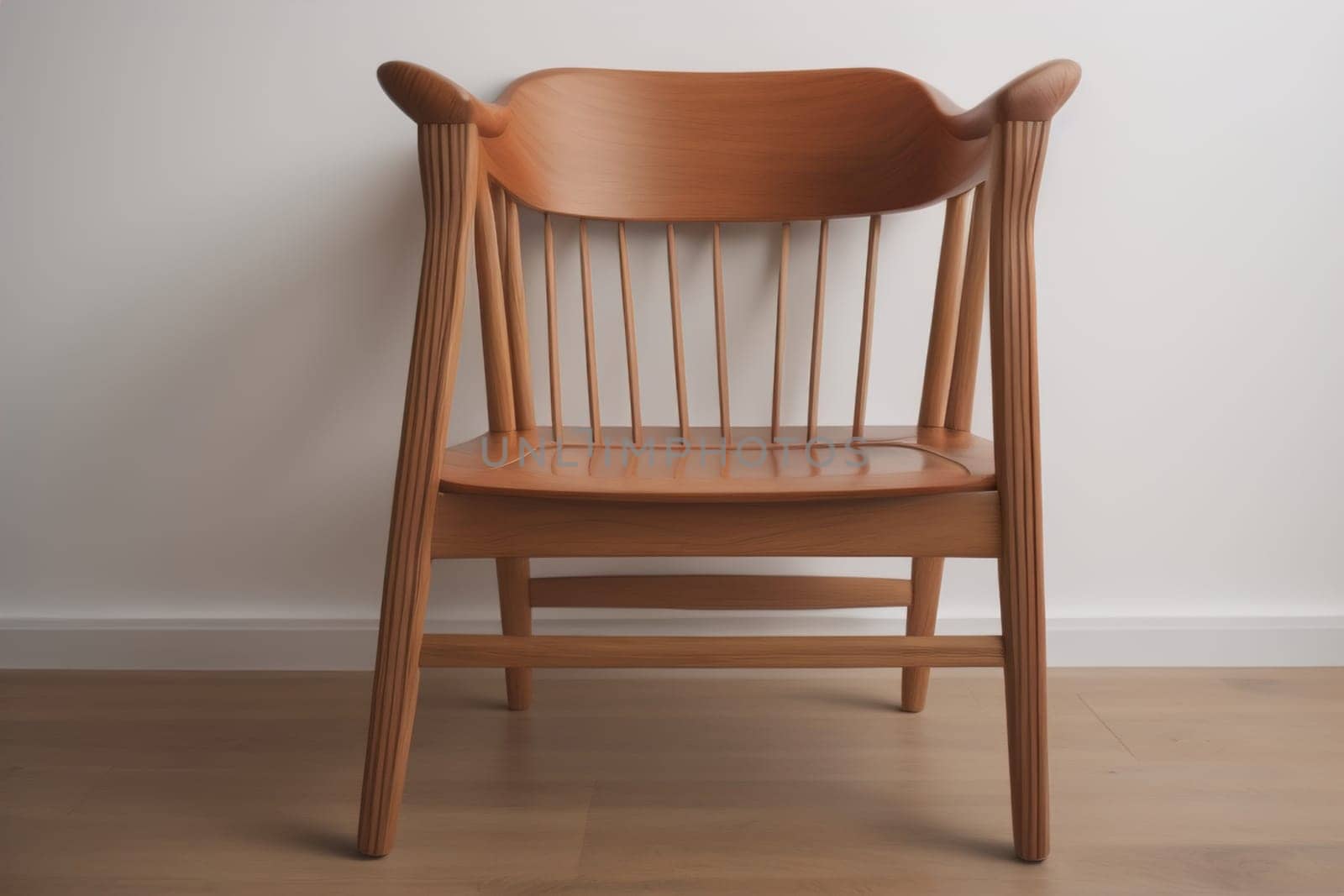 Wooden chair in the room. ai generative by sanisra