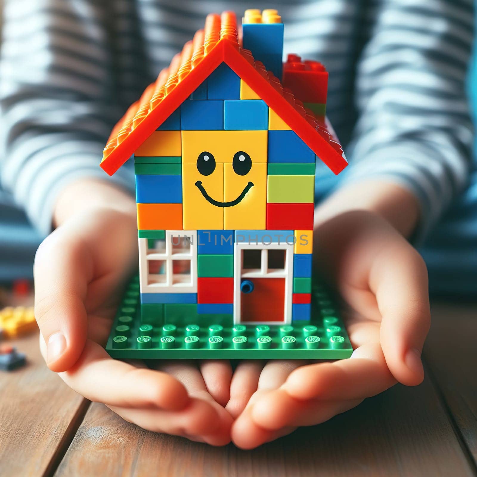 Illustration on the theme of construction, investing in a home, and keeping real estate safe. High quality illustration