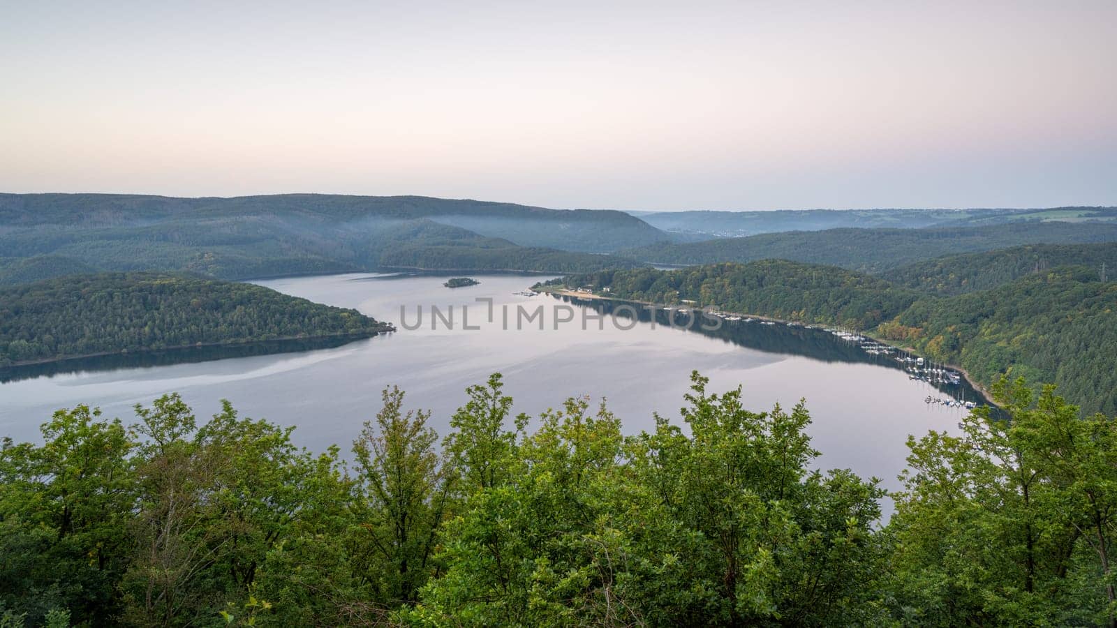 Panoramic image of landscape within the Eifel National Park, North Rhine Westphalia, Germany