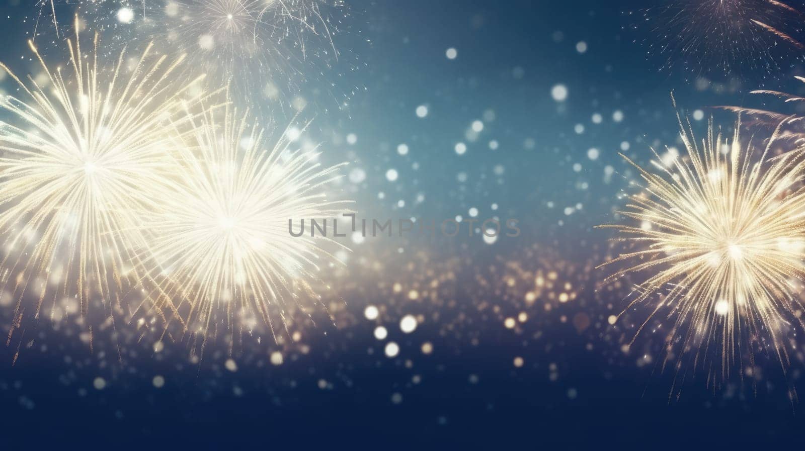 Abstract colored firework background new year celebration 2024 comeliness