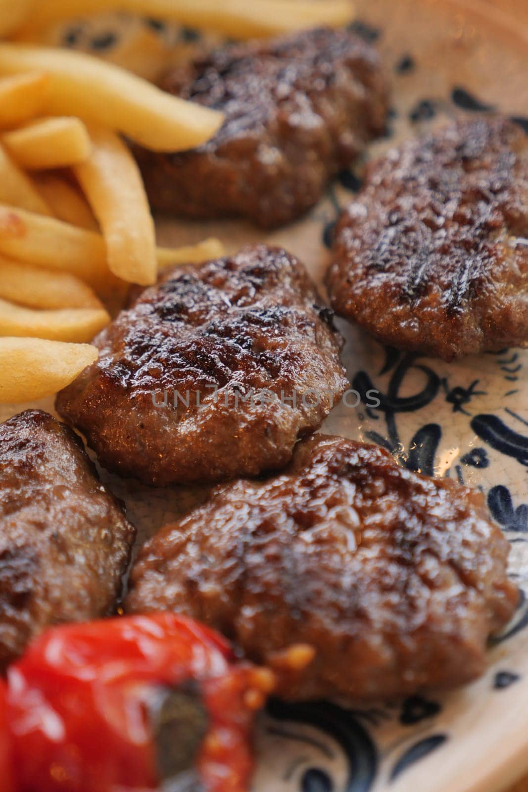 Traditional Turkish Cuisine Meatball Akhisar Kofte. High quality photo