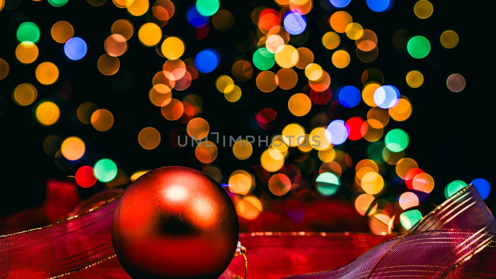 Christmas decorations. Colorful Christmas lights background