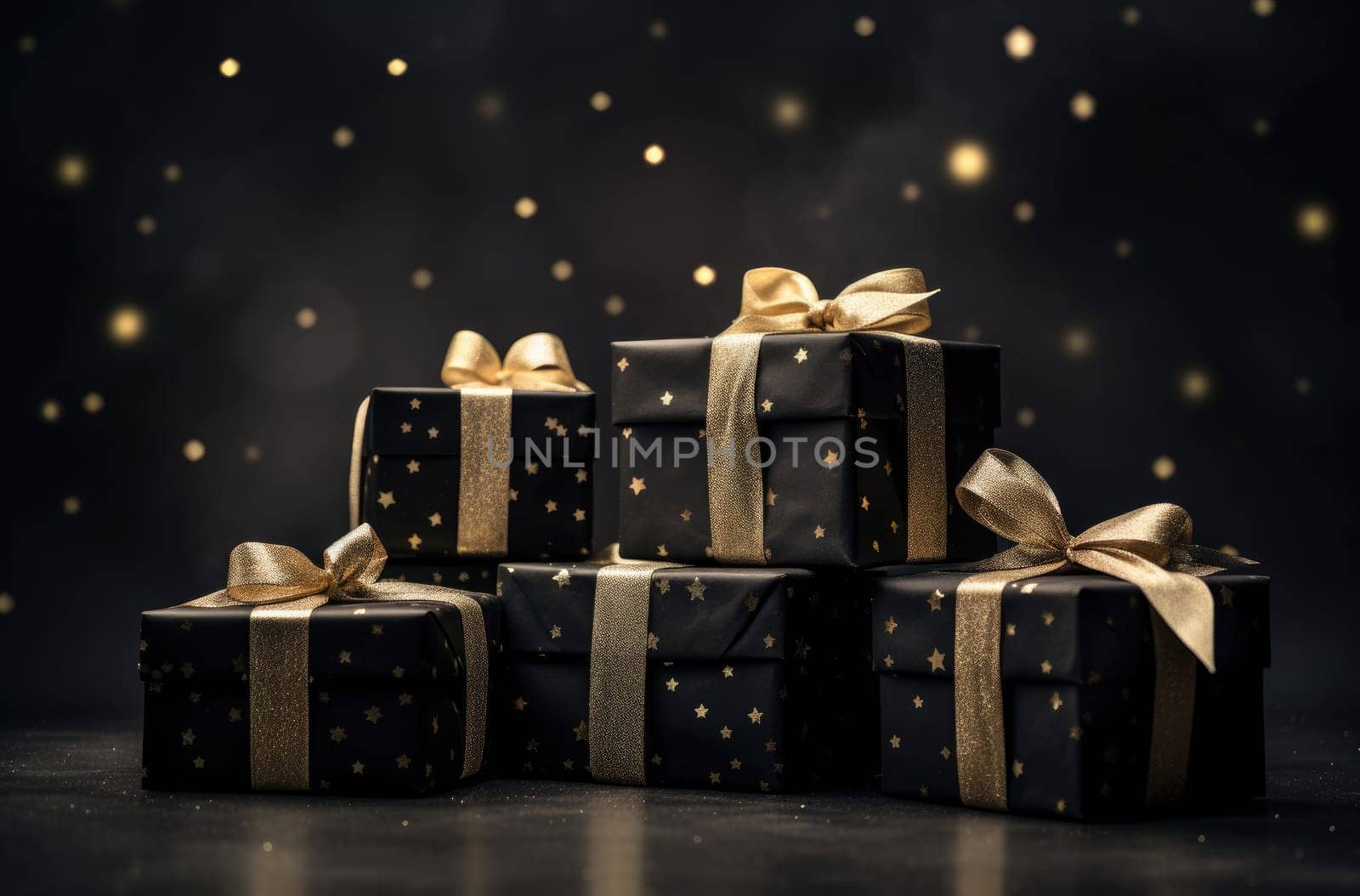 Christmas boxes full of gifts. by palinchak