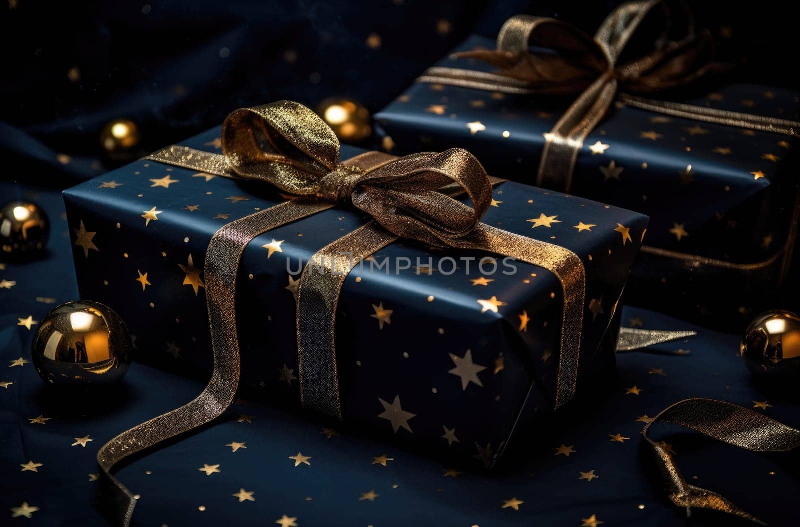 Christmas boxes full of gifts. by palinchak