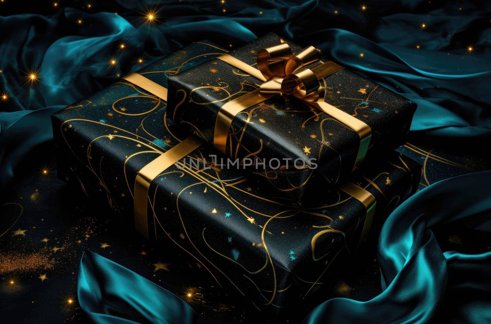 Christmas boxes full of gifts. by palinchak