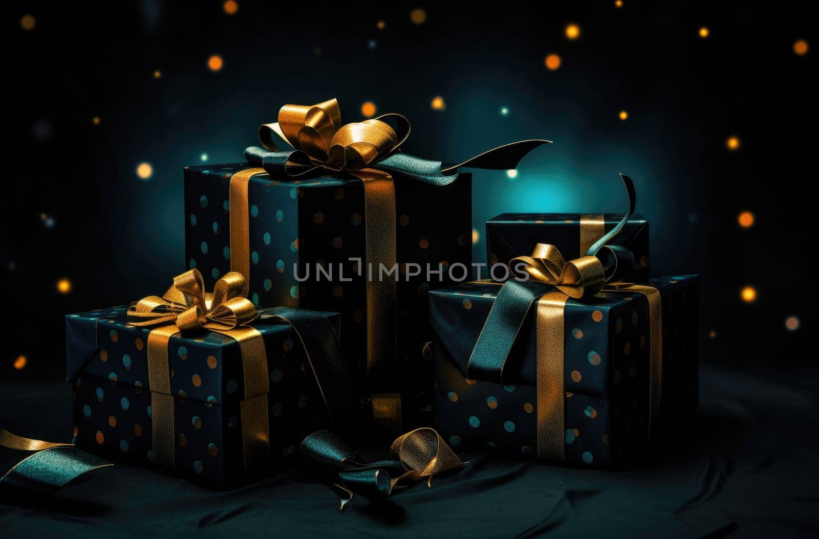 Christmas boxes full of gifts. Christmas and New Year's illustration.