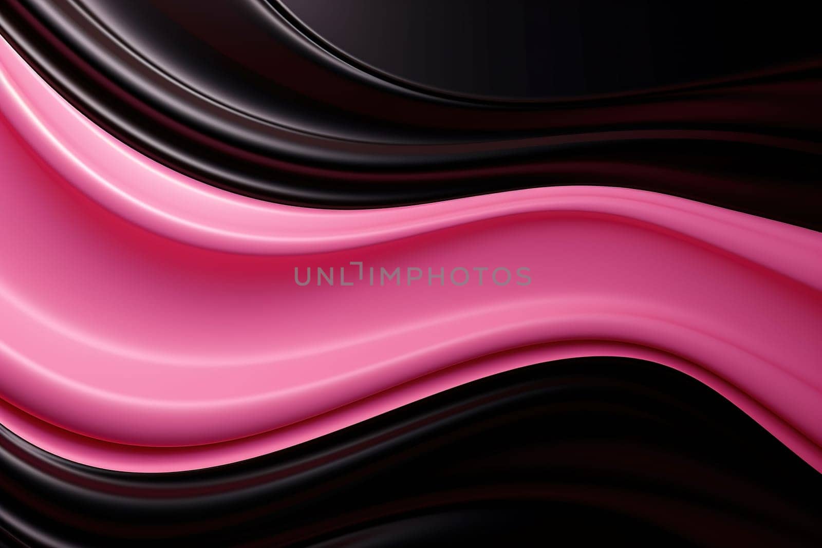 Sensual pink and black waves with a lustrous sheen, perfect for beauty, fashion, and luxury-themed visual content, and design elements that require a touch of femininity and elegance. Generative AI. by creativebird