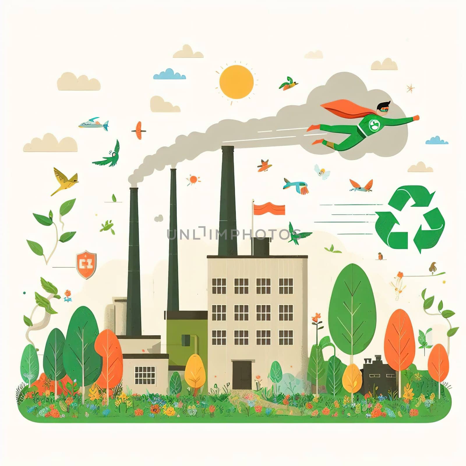 Illustration on the environmental theme Save the Planet by gordiza