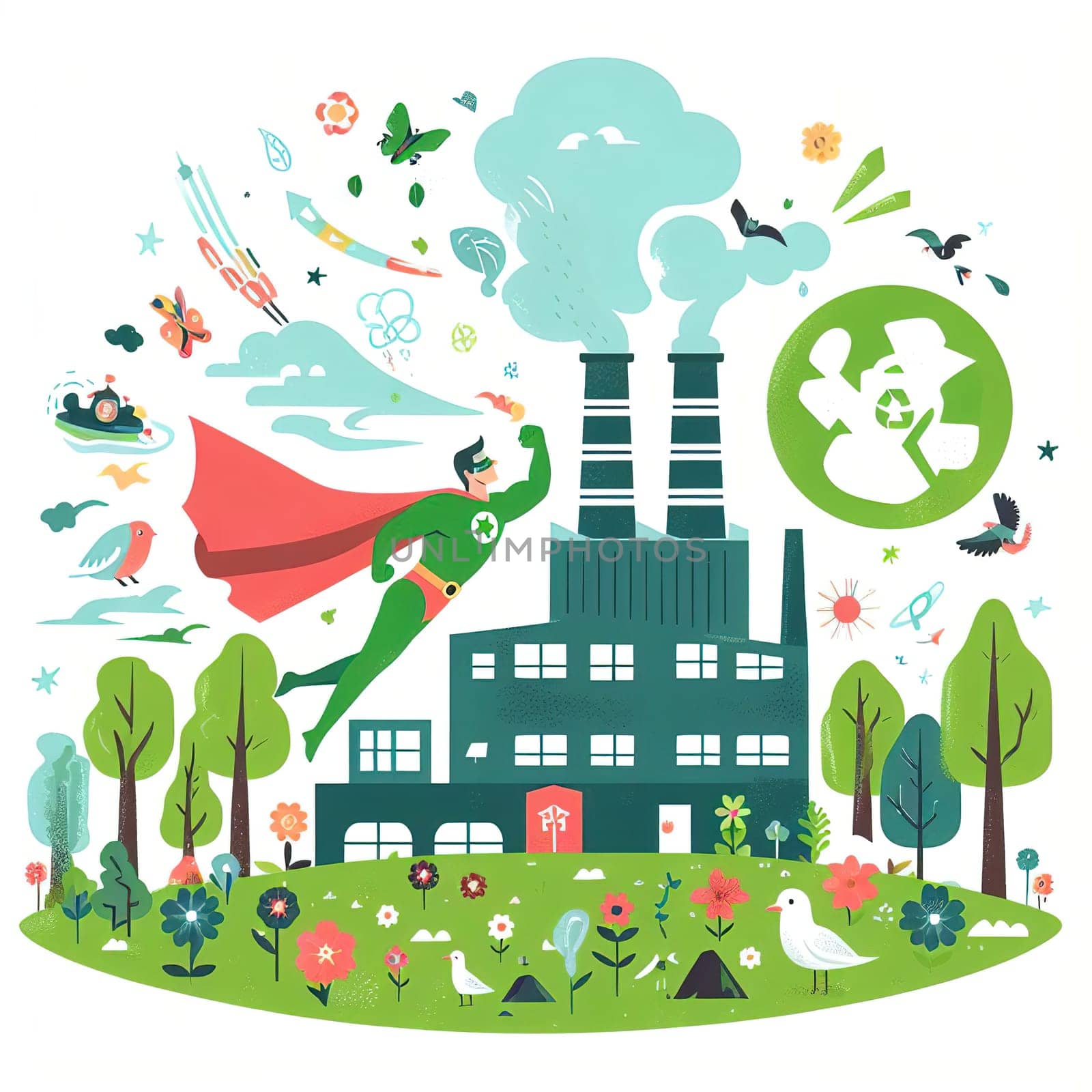 Illustration on the environmental theme Save the Planet by gordiza