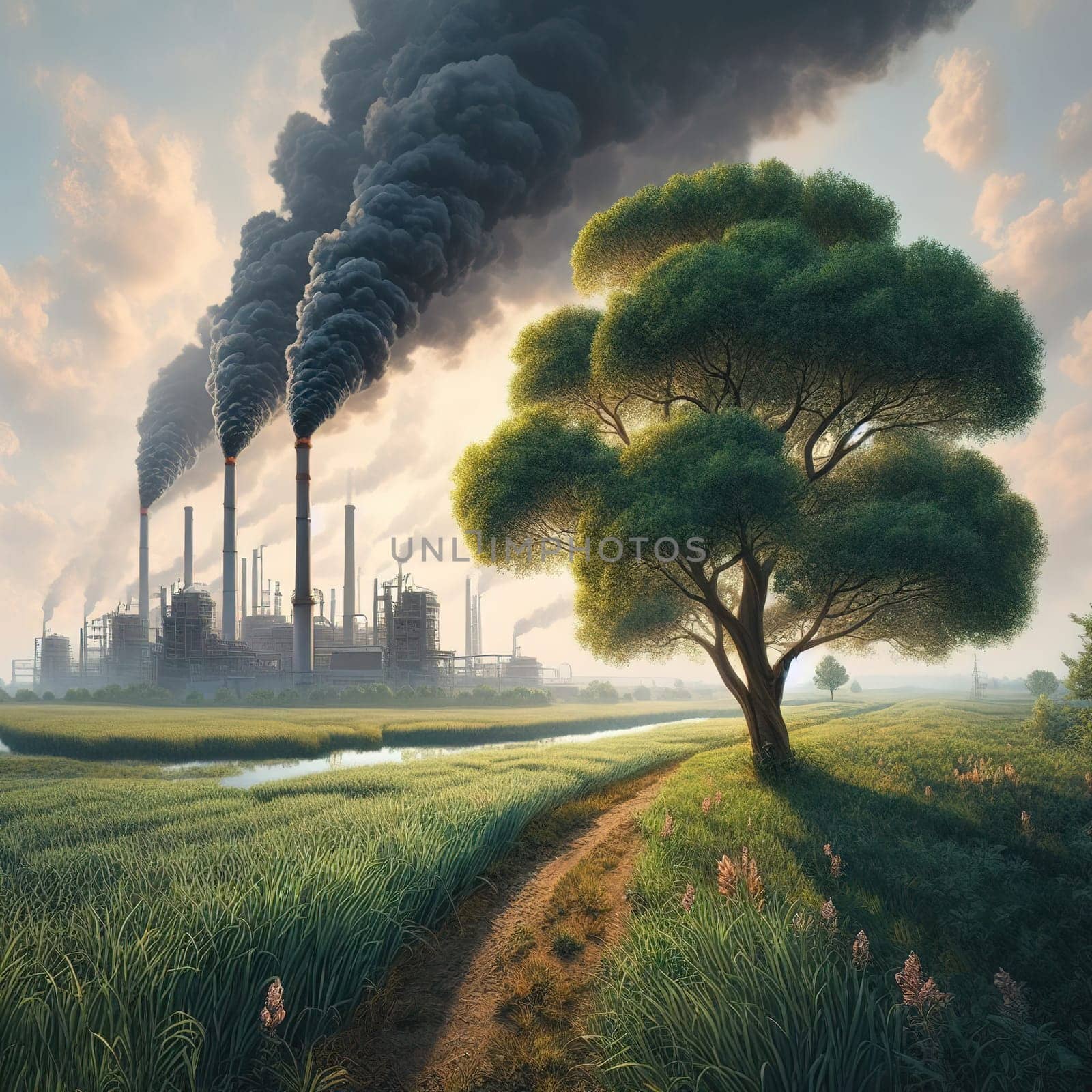 Illustration on the environmental theme Save the Planet. High quality illustration