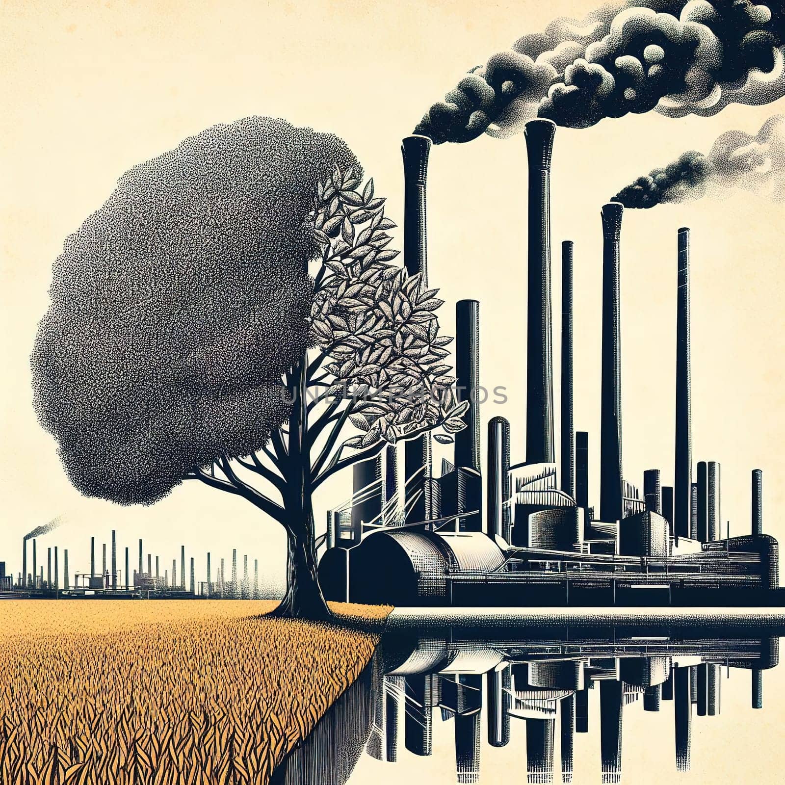 Illustration on the environmental theme Save the Planet. High quality illustration