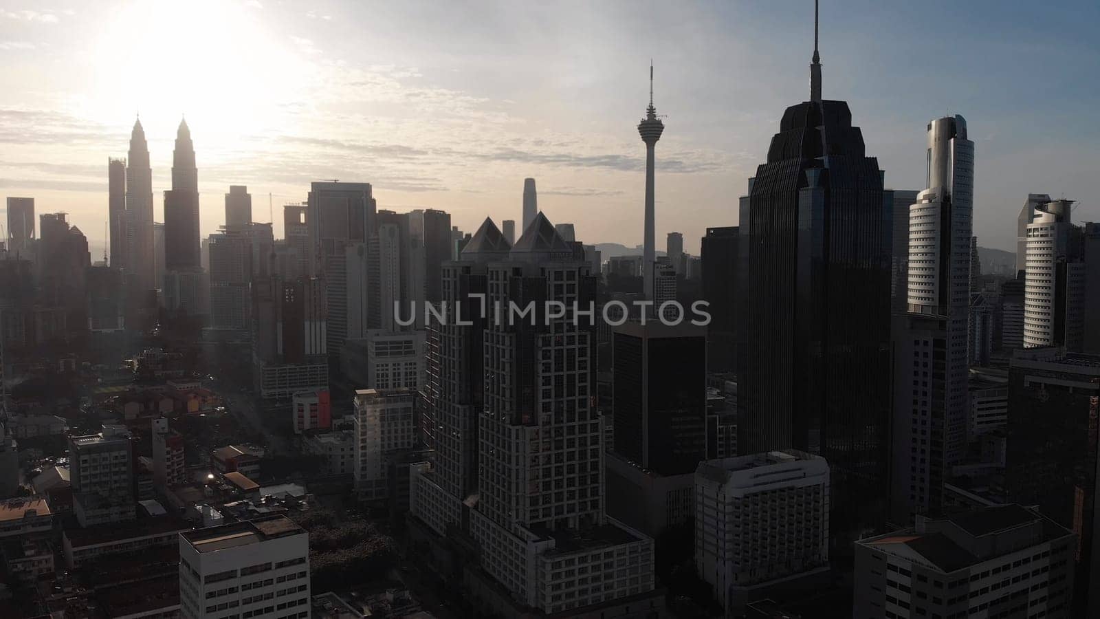 Aerial view of the capital of Malaysia. Kuala Lumpur from a height
