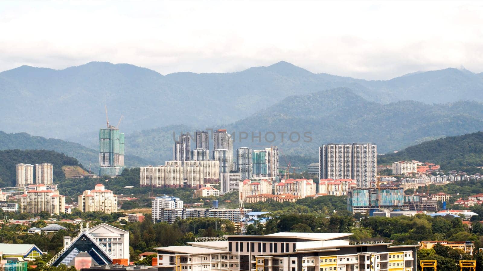 Panorama of the capital of Malaysia, Kuala Lumpur. Time lapse