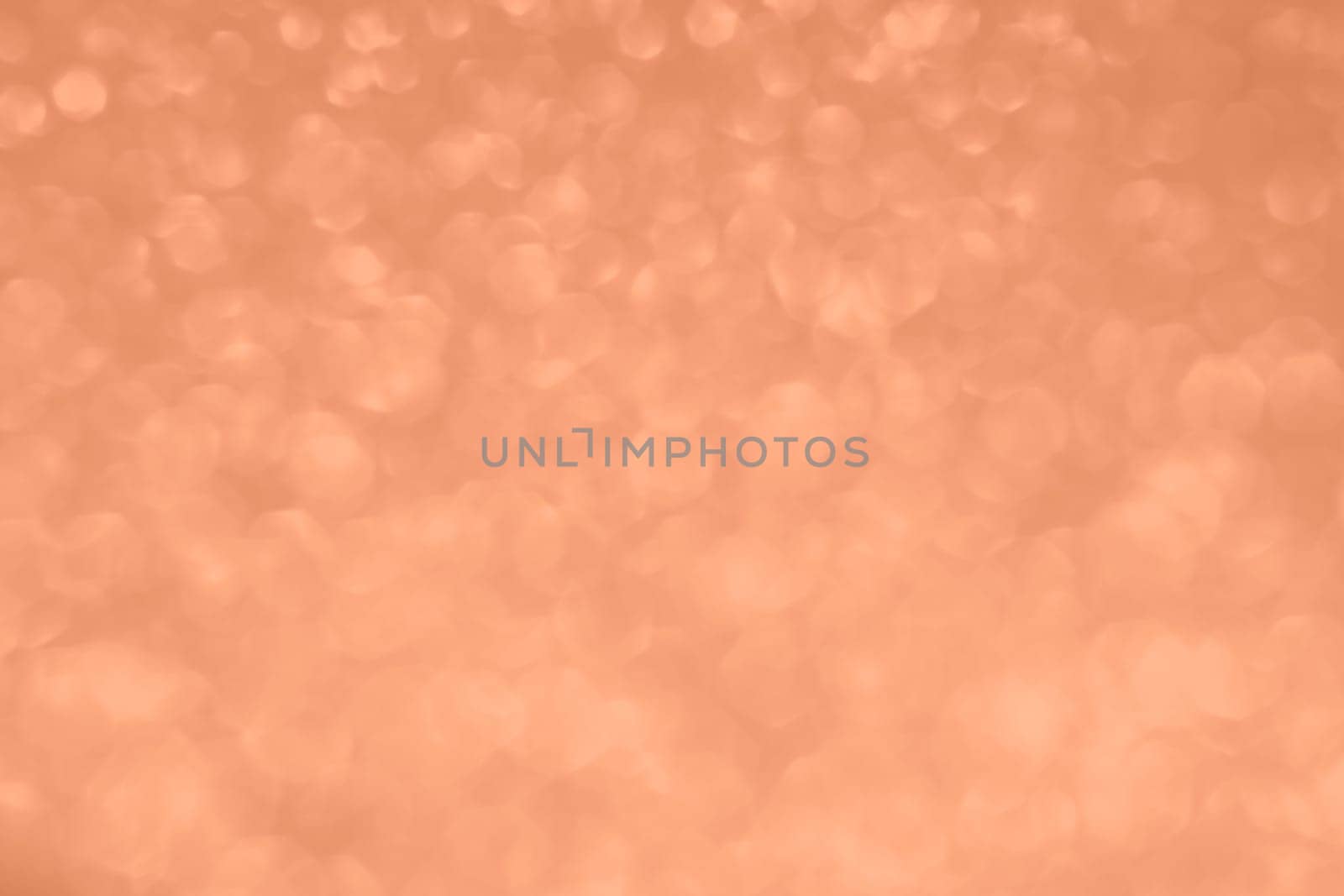 Peach Fuzz lights bokeh background, Chrismas lights bokeh. Monochrome abstract background. Blurred and glowing lights. Classic blue bokeh lens effect from lighting spots. by kizuneko