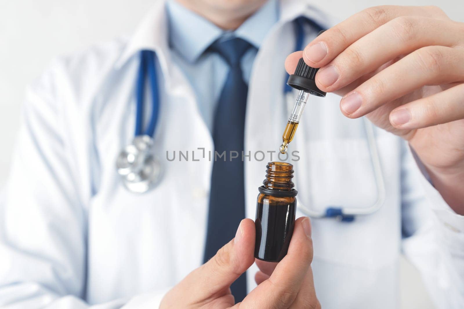 Doctor with cannabis hemp and oil by simpson33