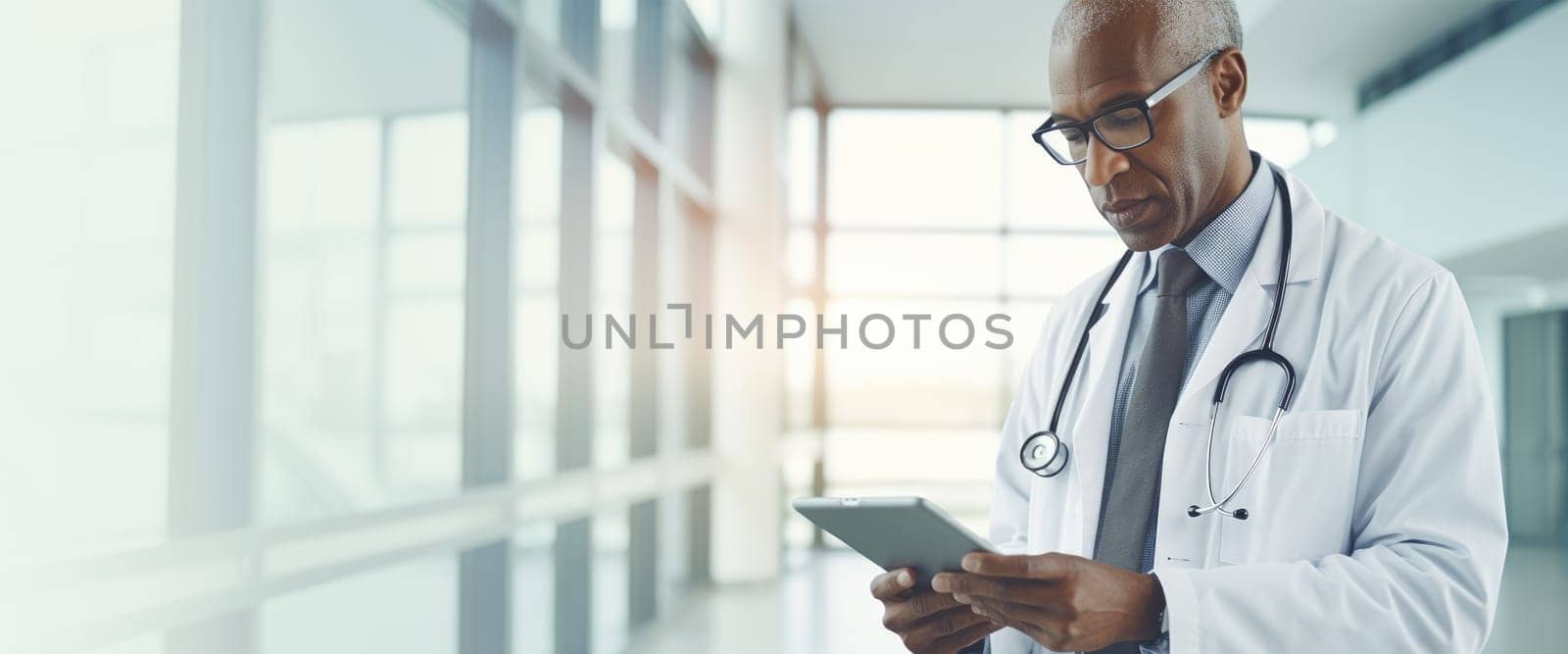 Portrait of a doctor holding a digital tablet by simpson33