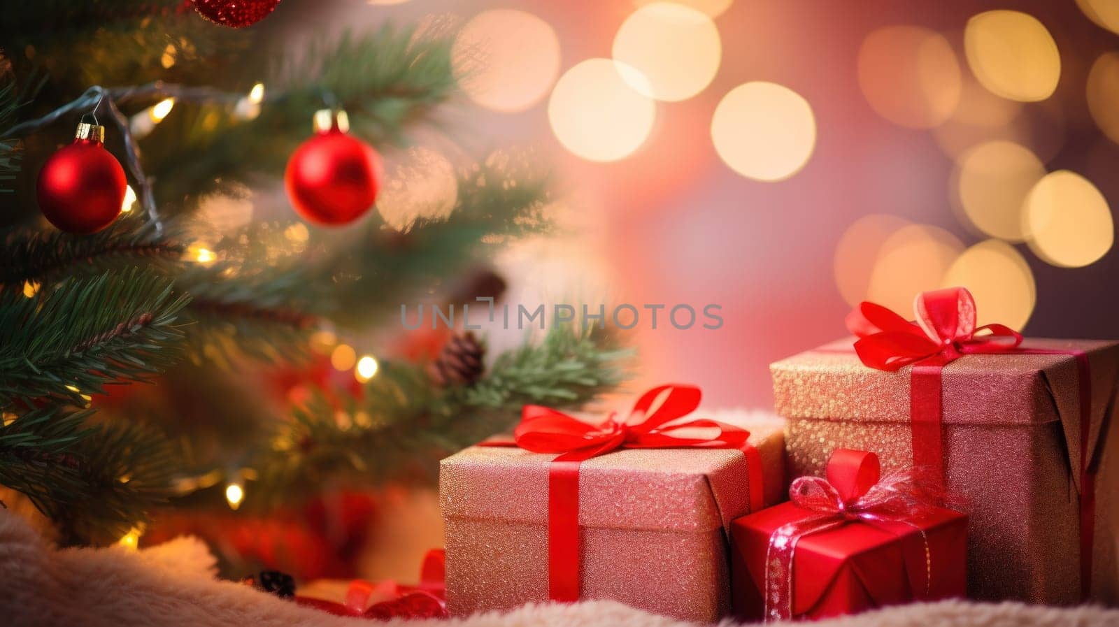 Christmas tree with gifts and decorations by simpson33