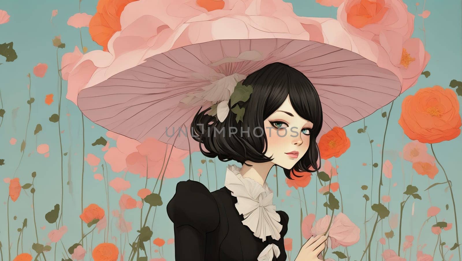 Gloomy painted girl by applesstock