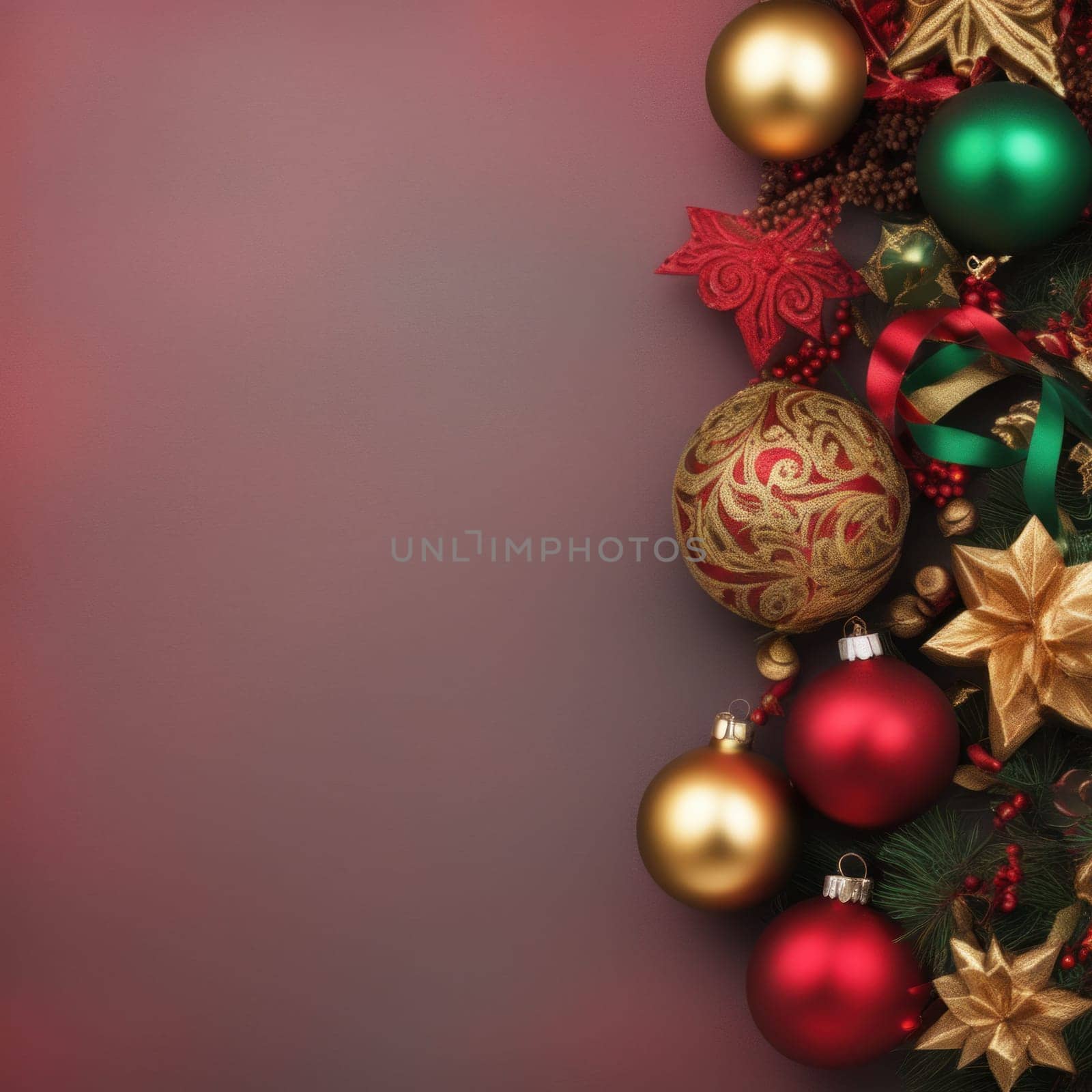 Close-UP of Christmas Tree multicolor Ornaments against a Defocused Lights Background by shaadjutt36