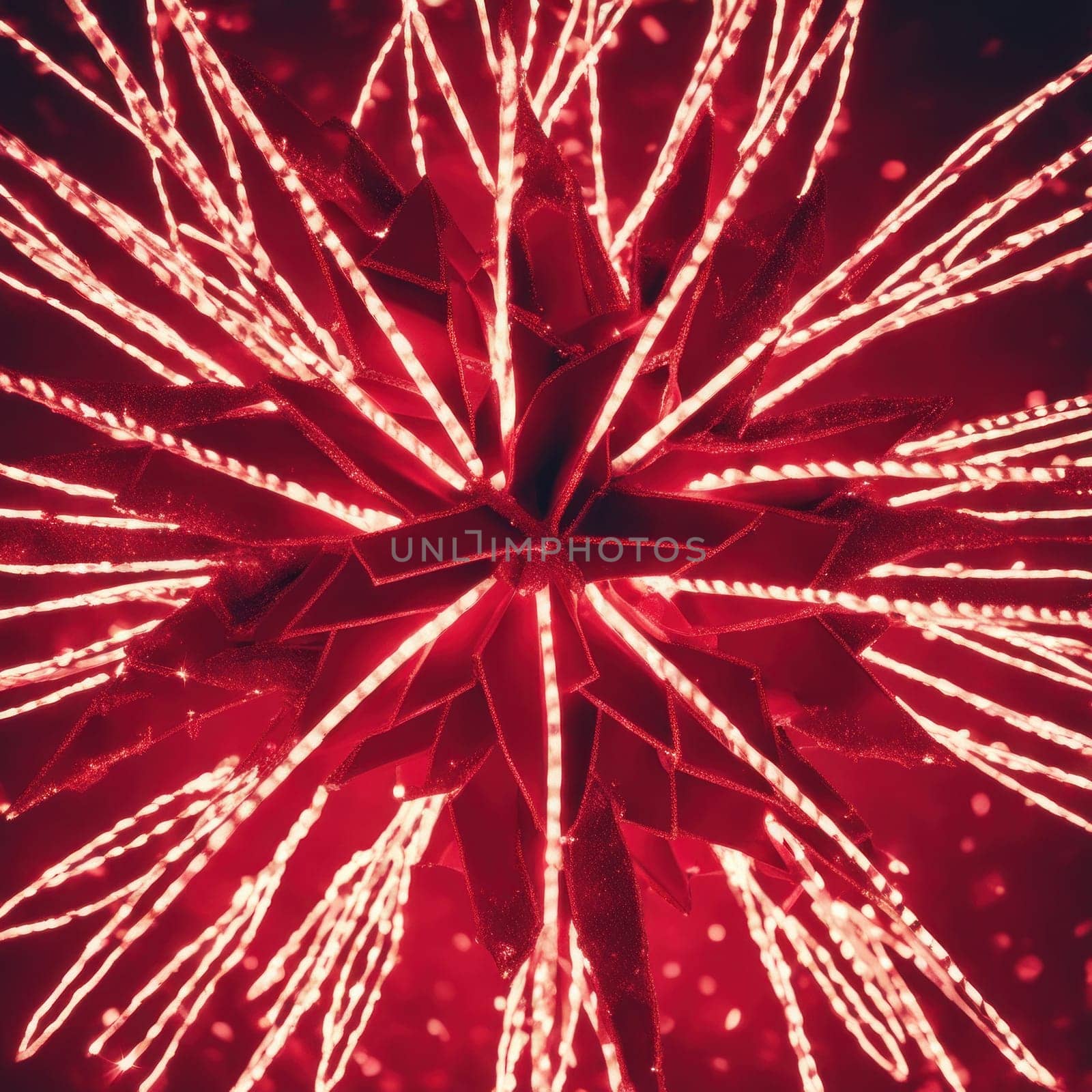 Close-UP of Christmas Tree, Red Ornaments against a Defocused Lights Background by shaadjutt36