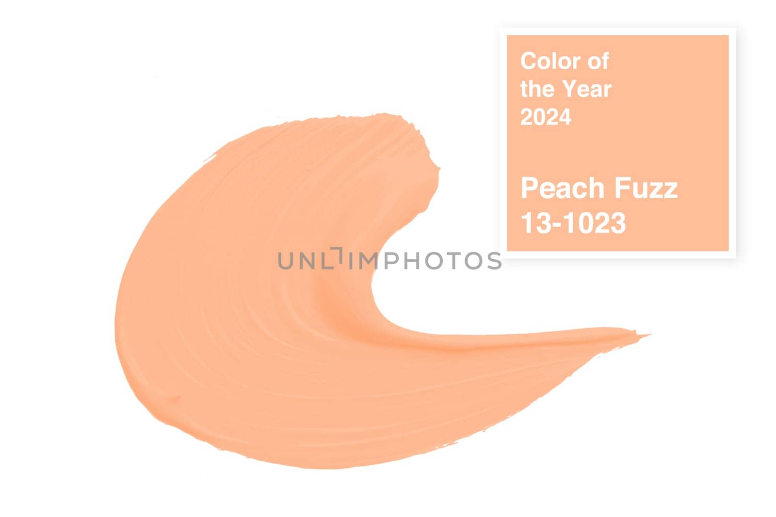 Cosmetic Stains Of Peach Fuzz Color Of The Year 2024 Royalty Free Stock   111d7e32 