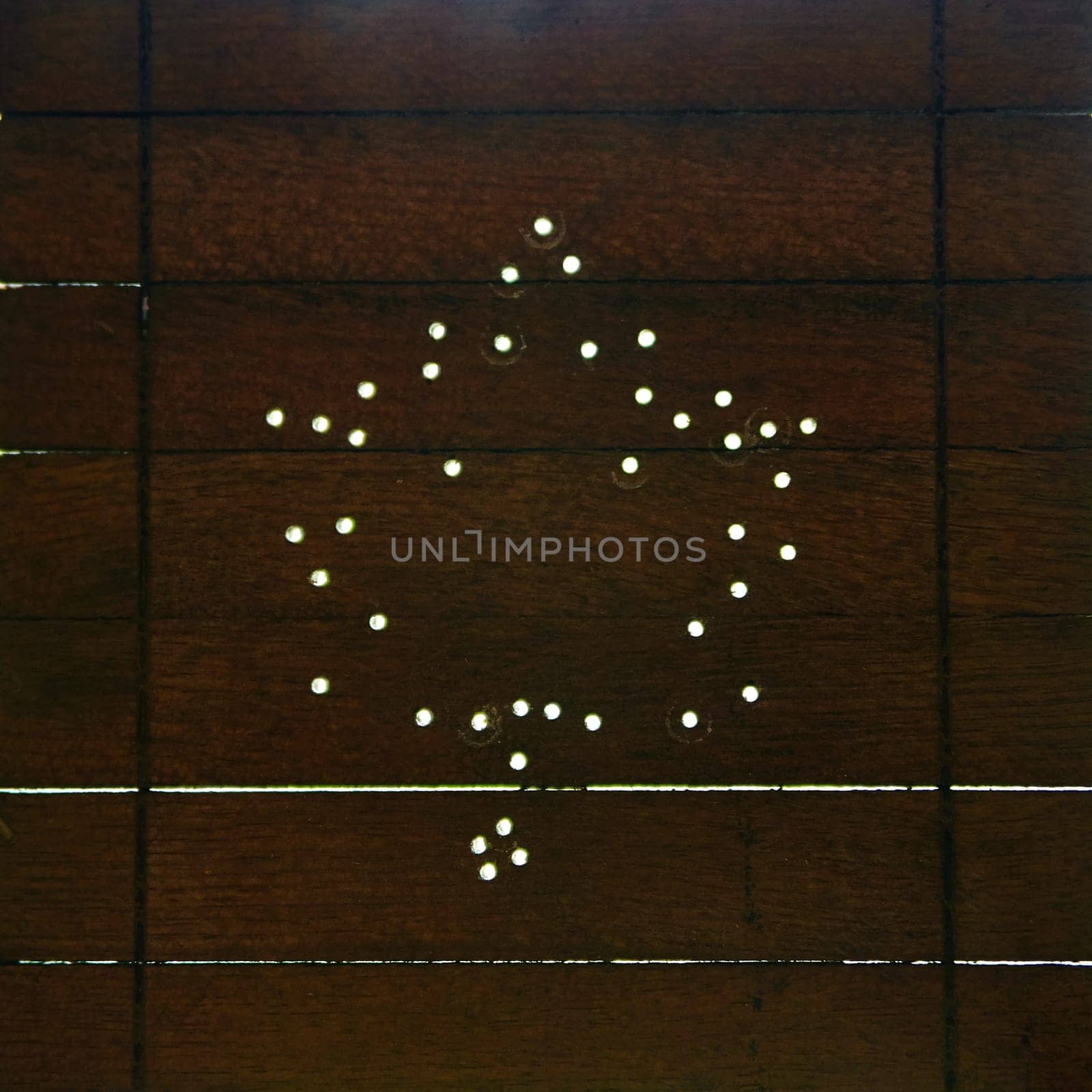 Leaf Constellations on Dark Barn Wood Detail by njproductions